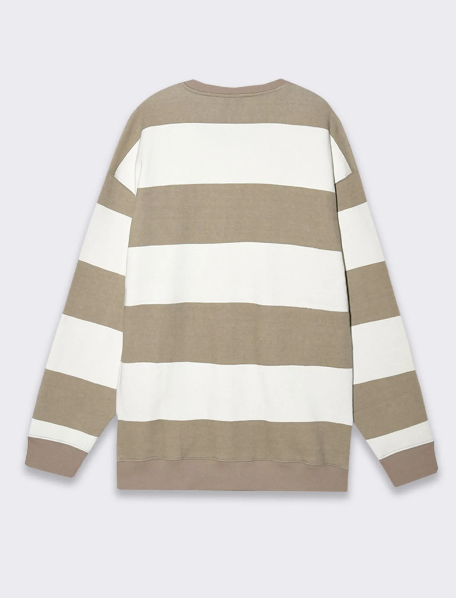 Uomo Piazza Italia Uomo | Felpe<Felpa loose fit in misto cotone garzato con collo rotondo - kaki