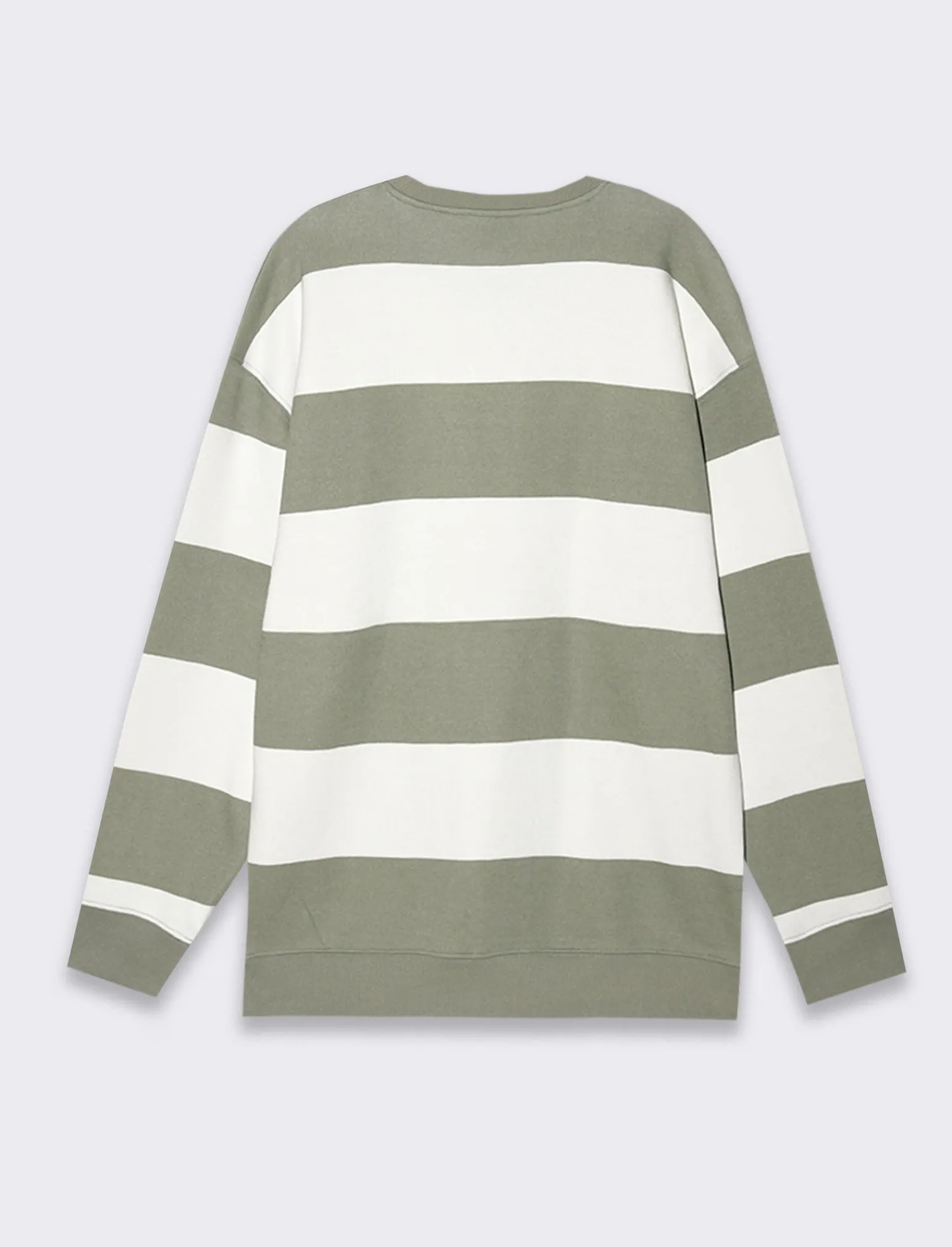 Uomo Piazza Italia Uomo | Felpe<Felpa loose fit in misto cotone garzato con collo rotondo - salvia