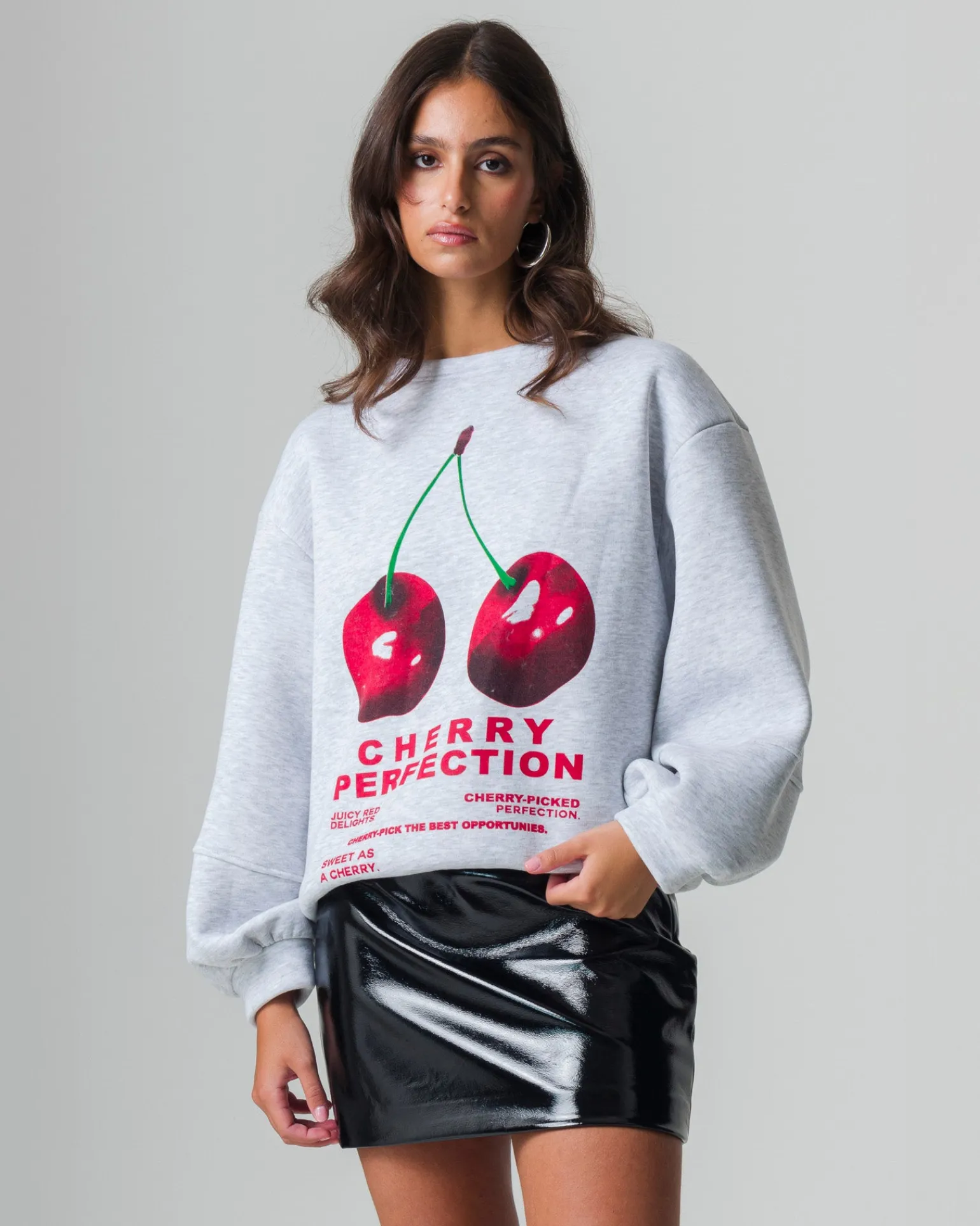 Donna Piazza Italia Felpe<Felpa manica lunga con stampa e vestibilità oversized -