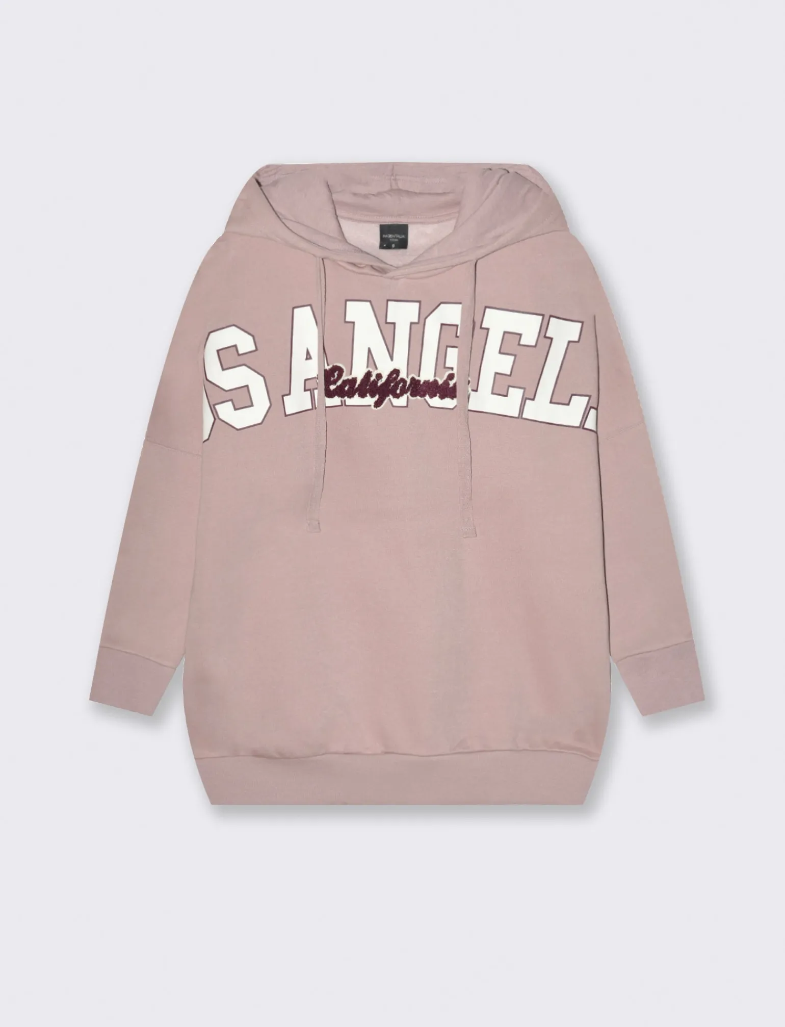 Donna Piazza Italia Felpe<Felpa oversize con cappuccio e stampa - Rosa antico