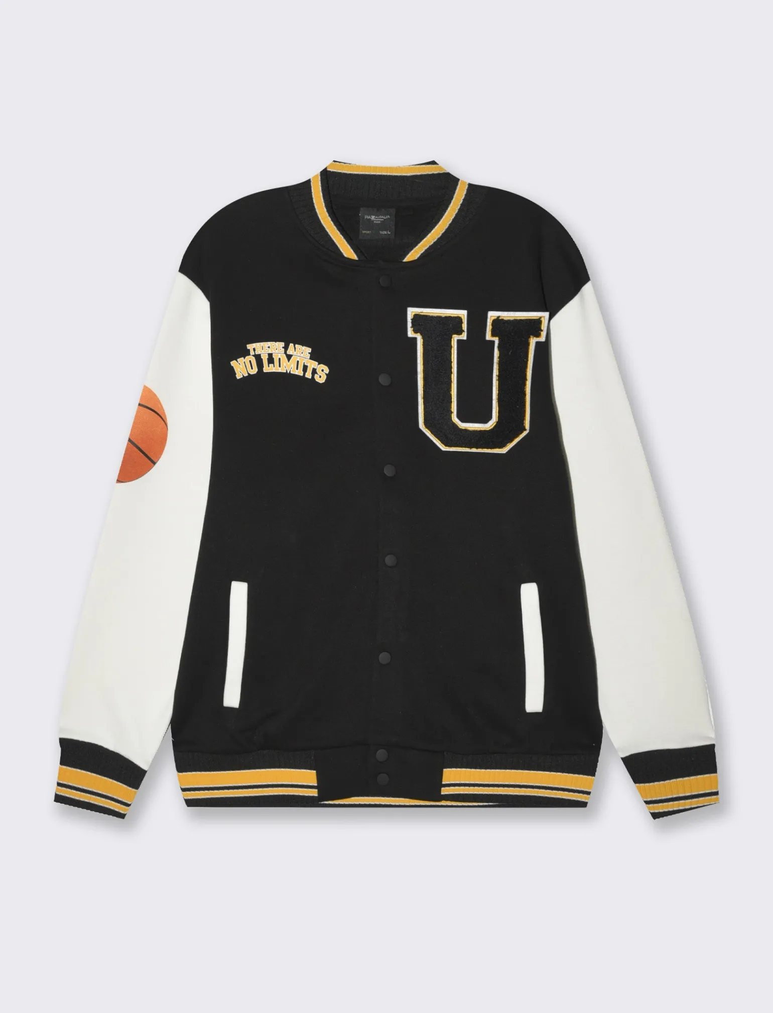 Uomo Piazza Italia Uomo | Felpe<Felpa varsity coordinata tasche a doppio filetto sui fianchi -