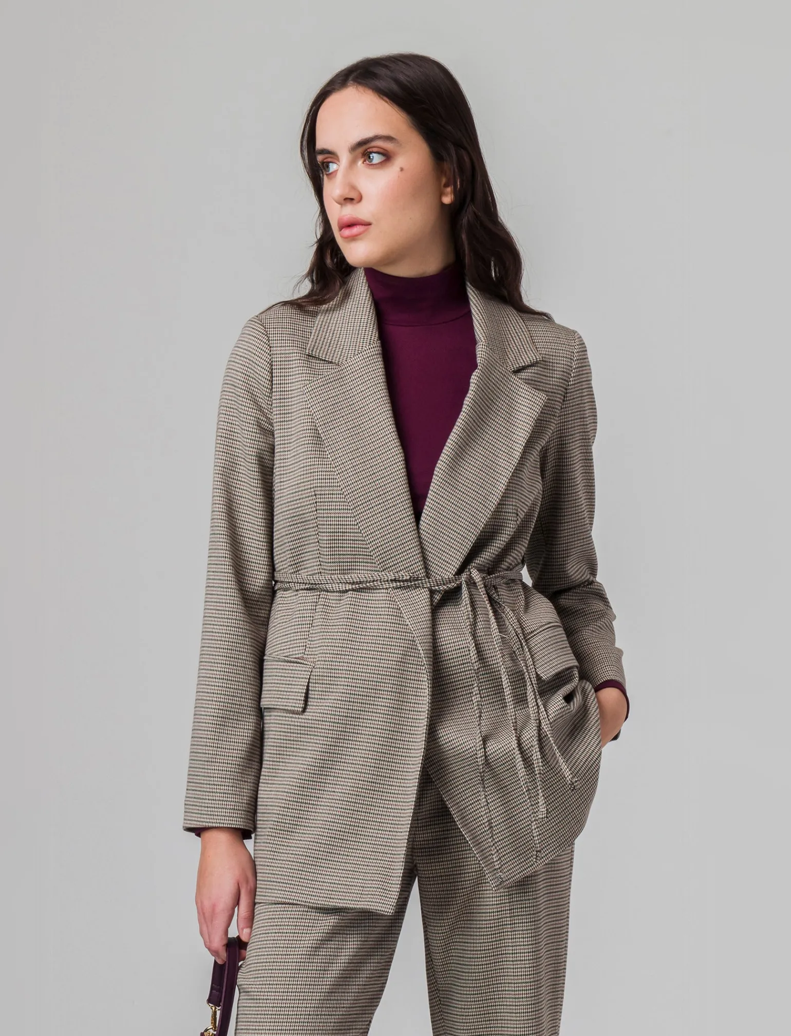 Donna Piazza Italia Giacche E Blazer<Giacca basica con chiusura a laccio - tabacco