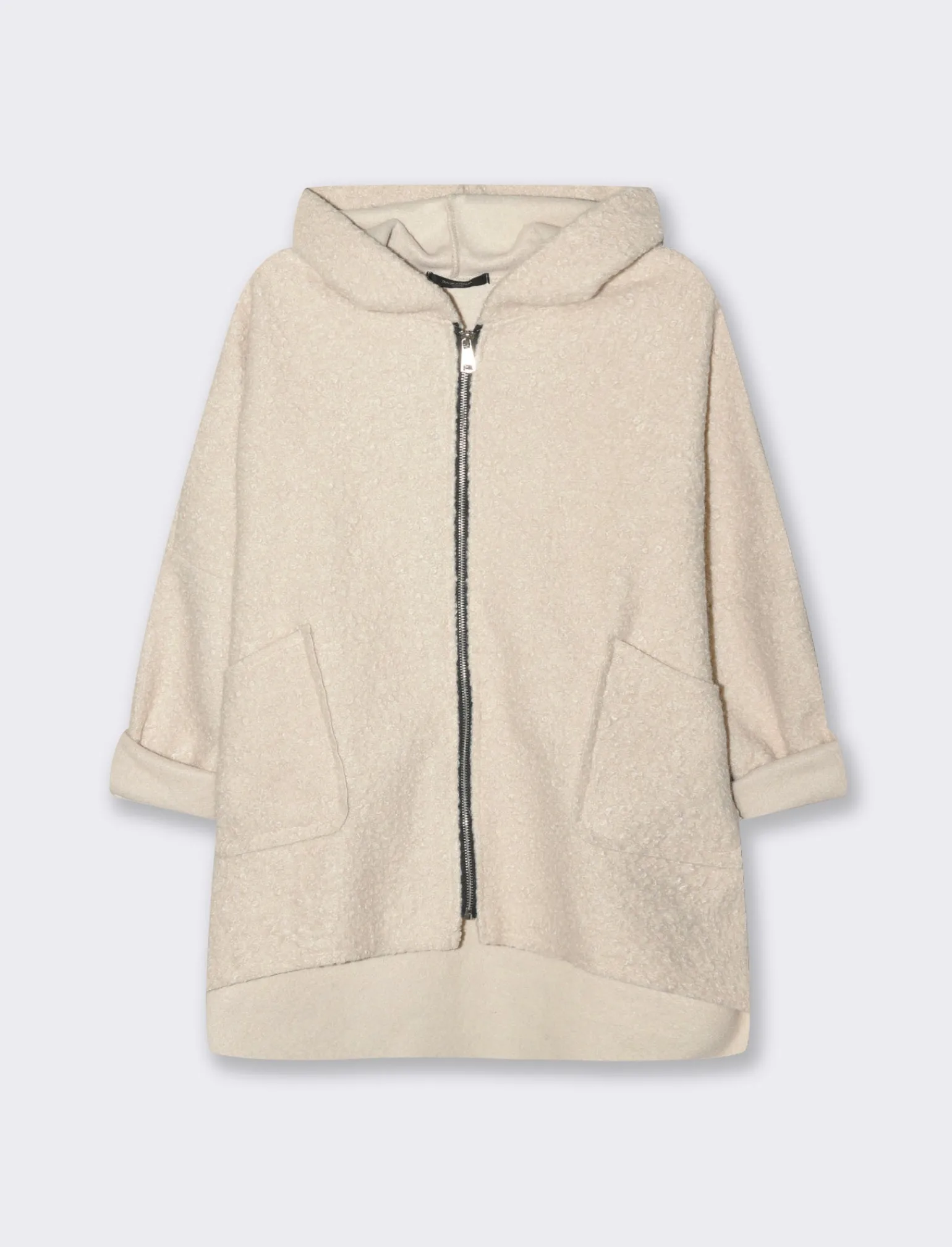 Donna Piazza Italia Donna | Giubbini E Cappotti<Giacca con cappuccio e tasche a toppa - Avorio
