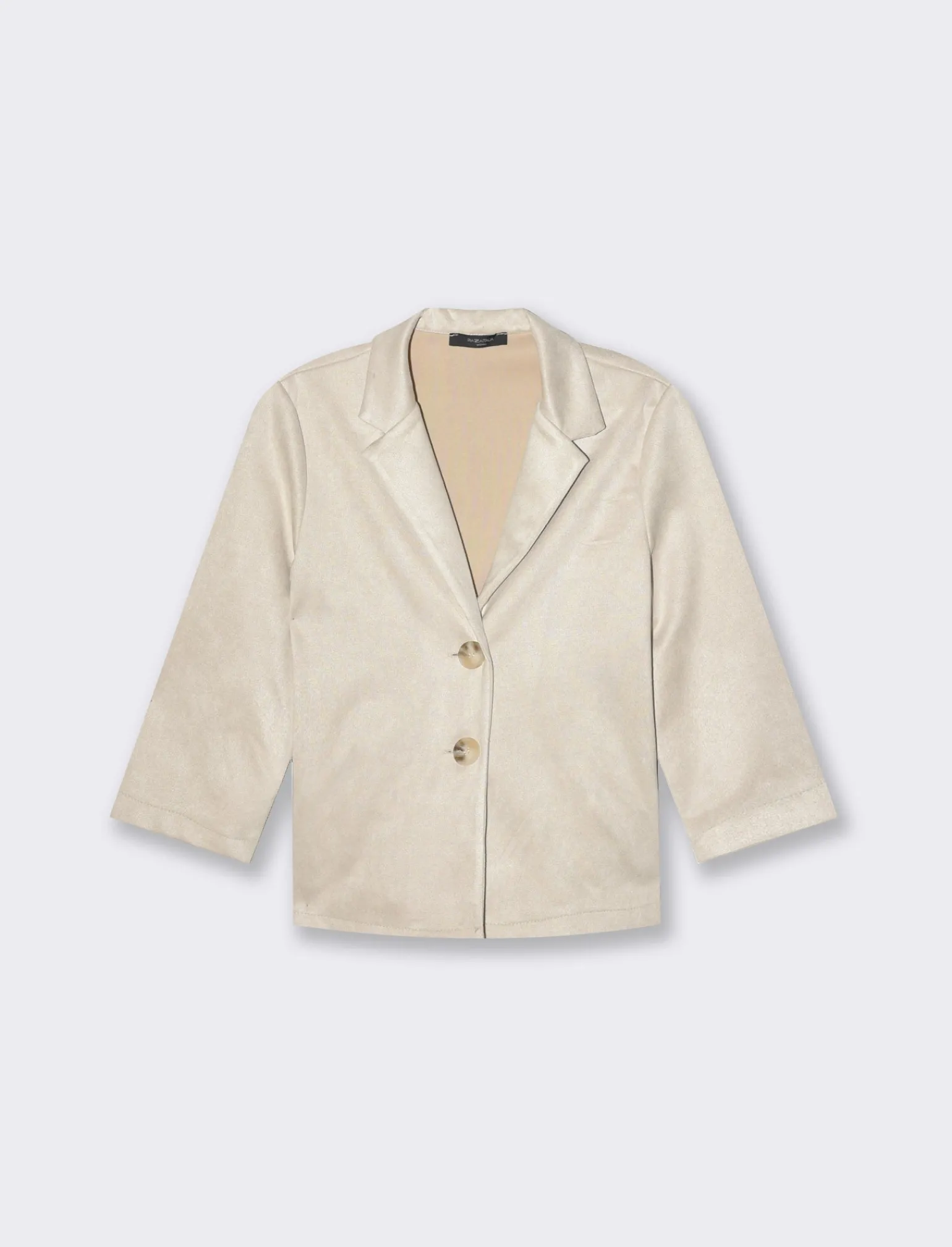 Donna Piazza Italia Giacche E Blazer<Giacca cropped con bottoni e maniche a 3/4 - Vaniglia