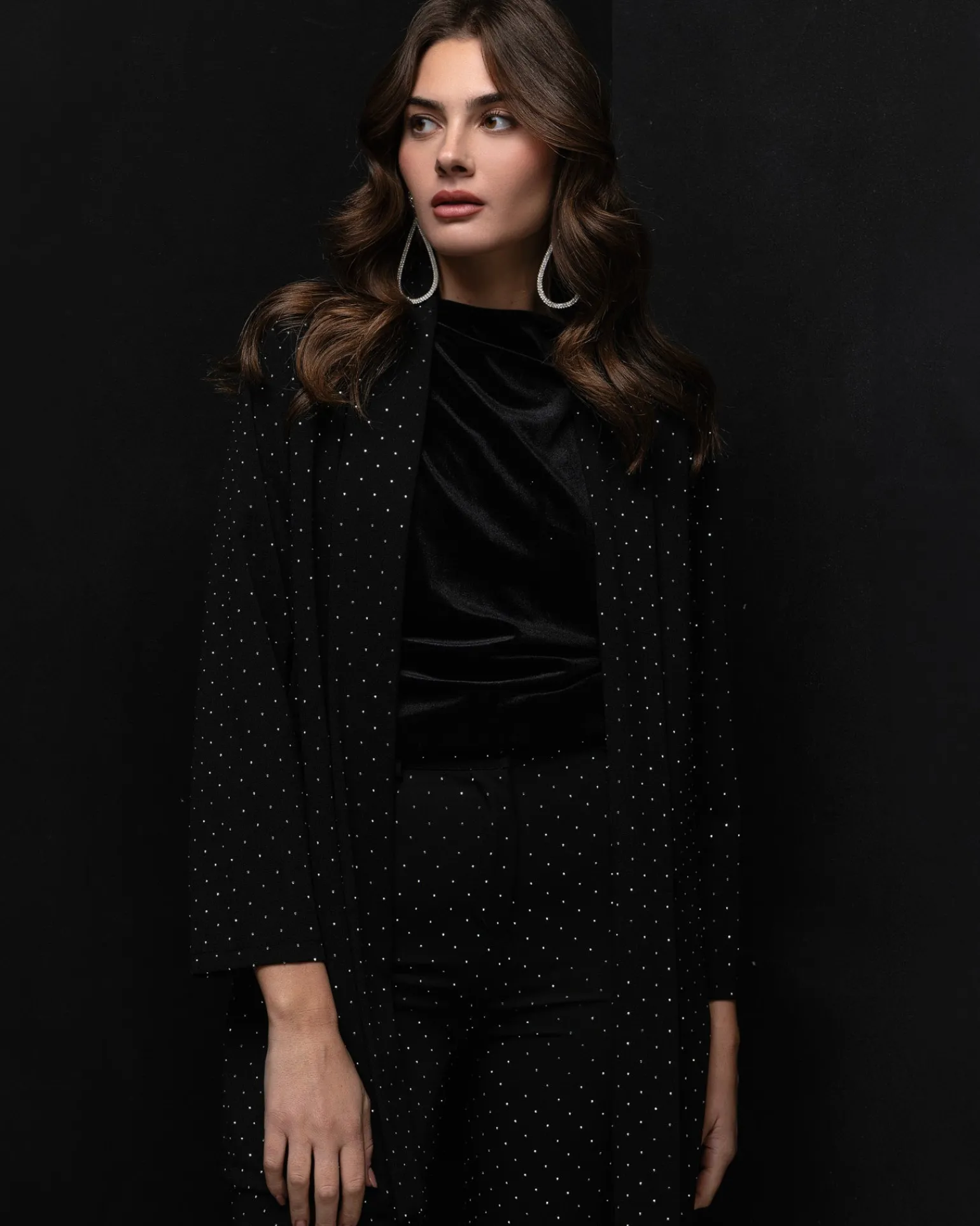 Donna Piazza Italia Giacche E Blazer<Giacca sciallata con strass -