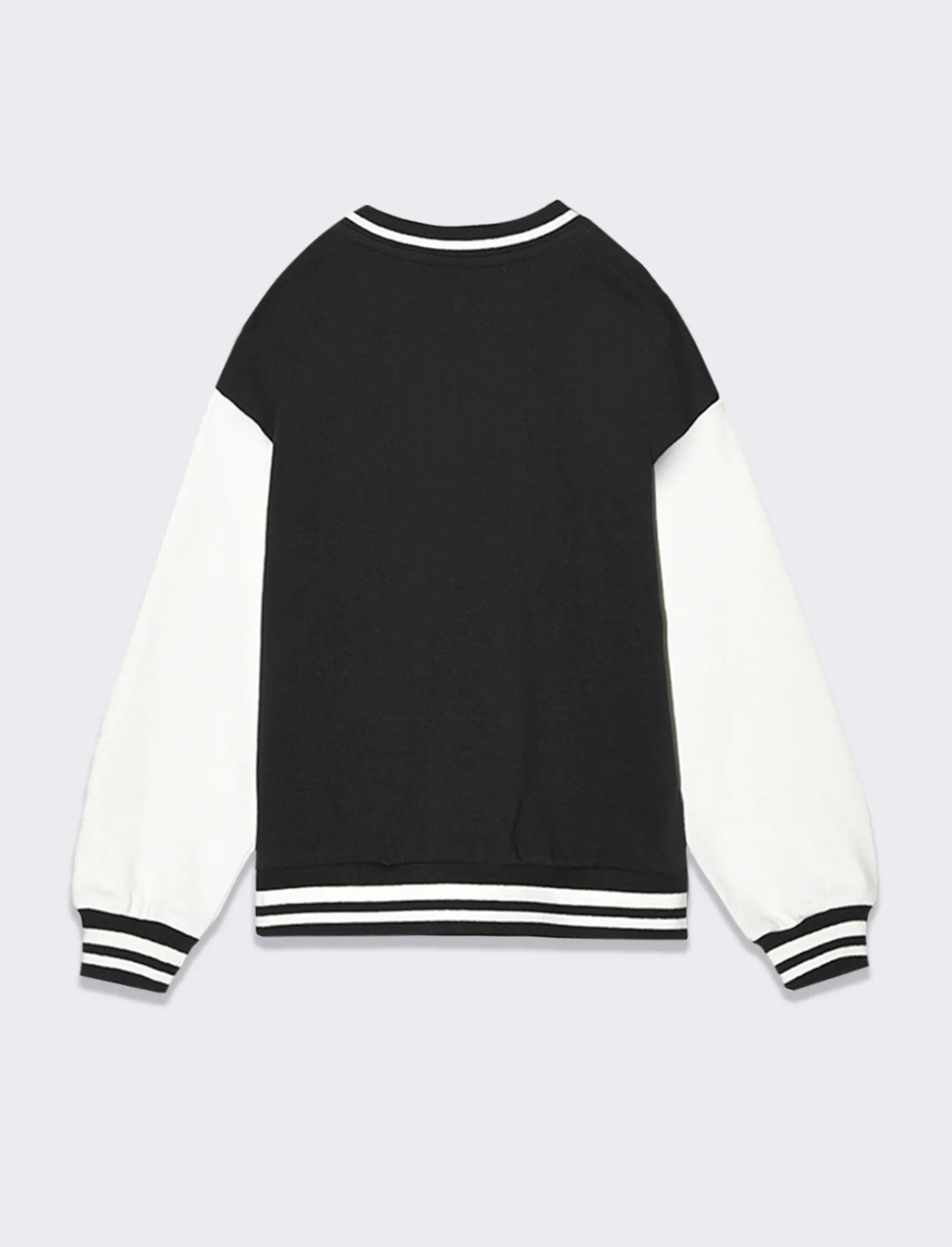 Piazza Italia Felpe | Felpe<Giacchina modello teddy in felpa di cotone stile collage e maniche in contrasto -