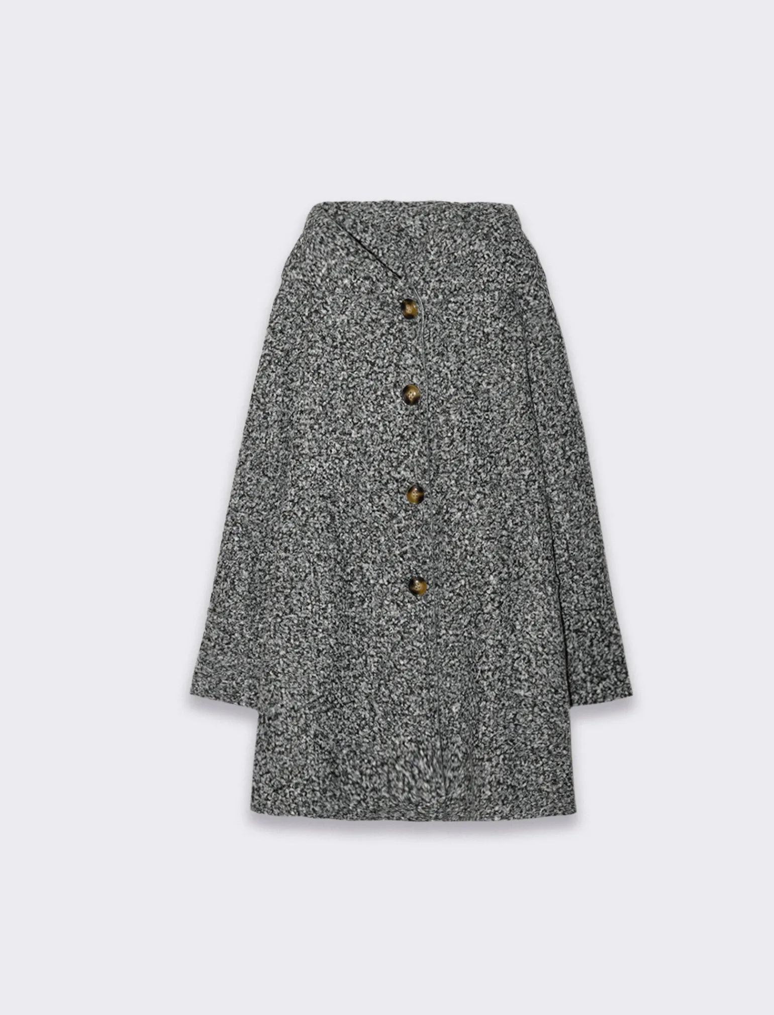 Donna Piazza Italia Donna | Giubbini E Cappotti<Giaccone con cappuccio e tasche sui fianchi - sale/pepe