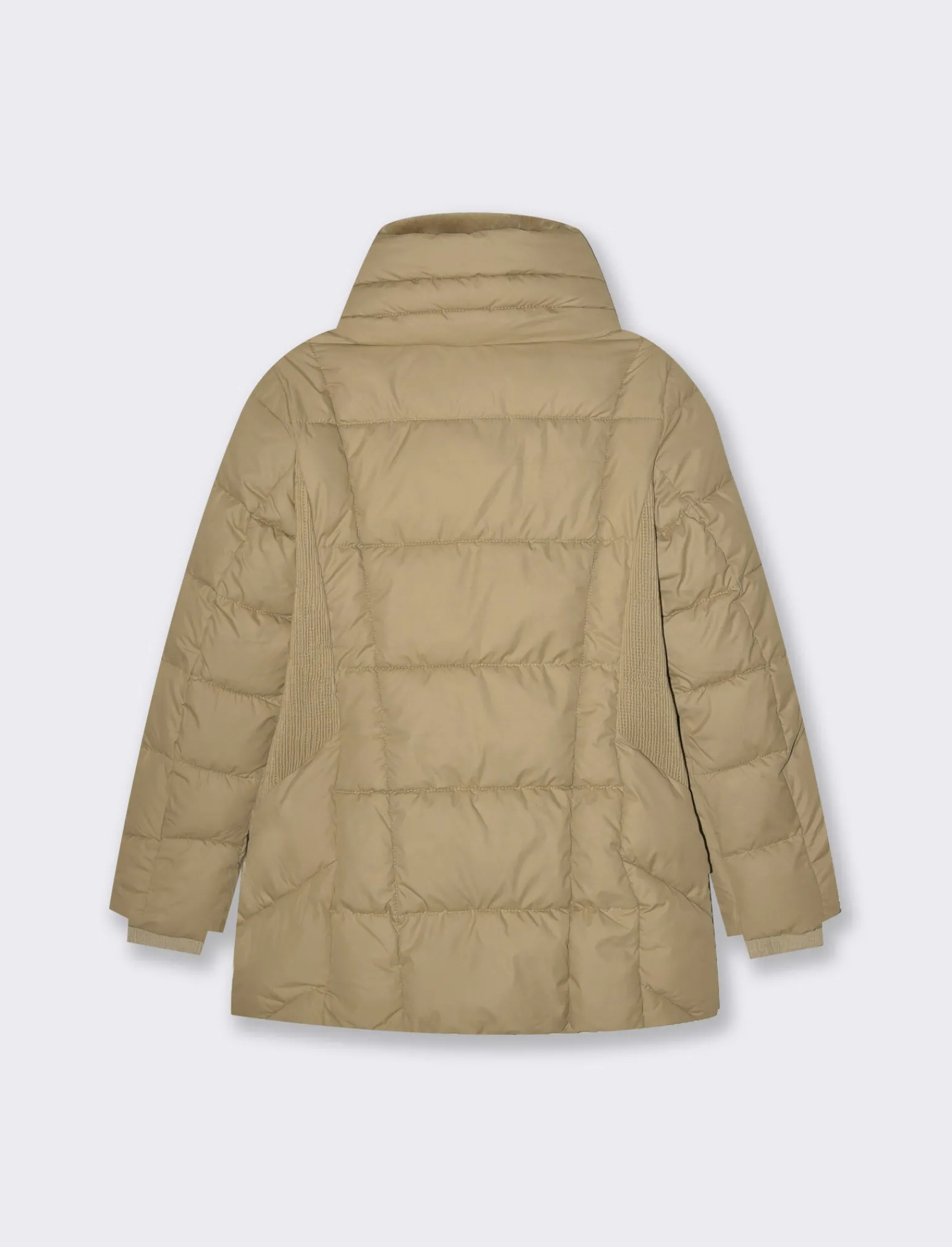 Donna Piazza Italia Donna | Giubbini E Cappotti<Giaccone imbottito vestibilità slim con zip in metallo dorato - Cammello