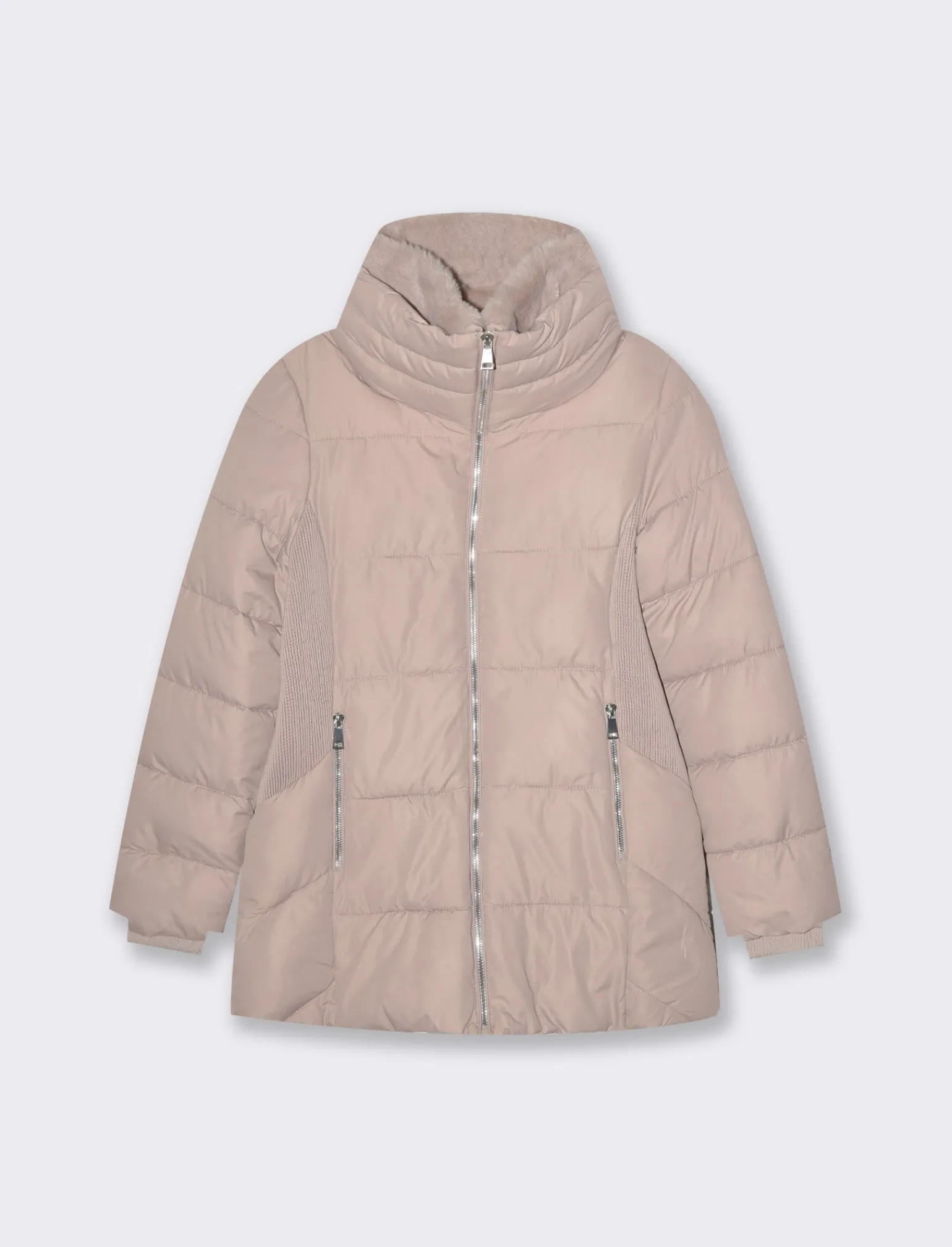 Donna Piazza Italia Donna | Giubbini E Cappotti<Giaccone imbottito vestibilità slim con zip in metallo dorato -