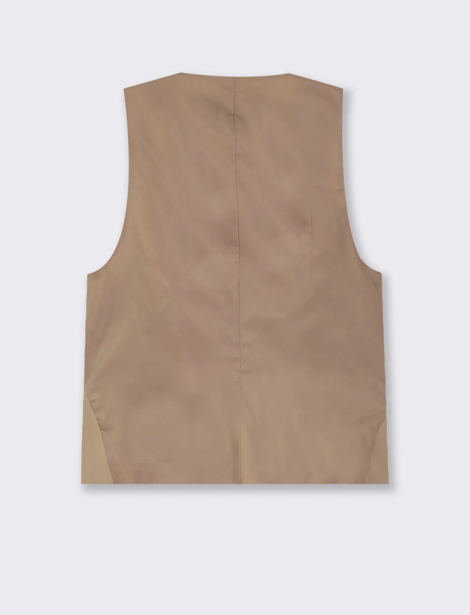 Donna Piazza Italia Donna | Giacche E Blazer<Gilet con bottoni , scollo a V e tasche frontali a filetto - castoro