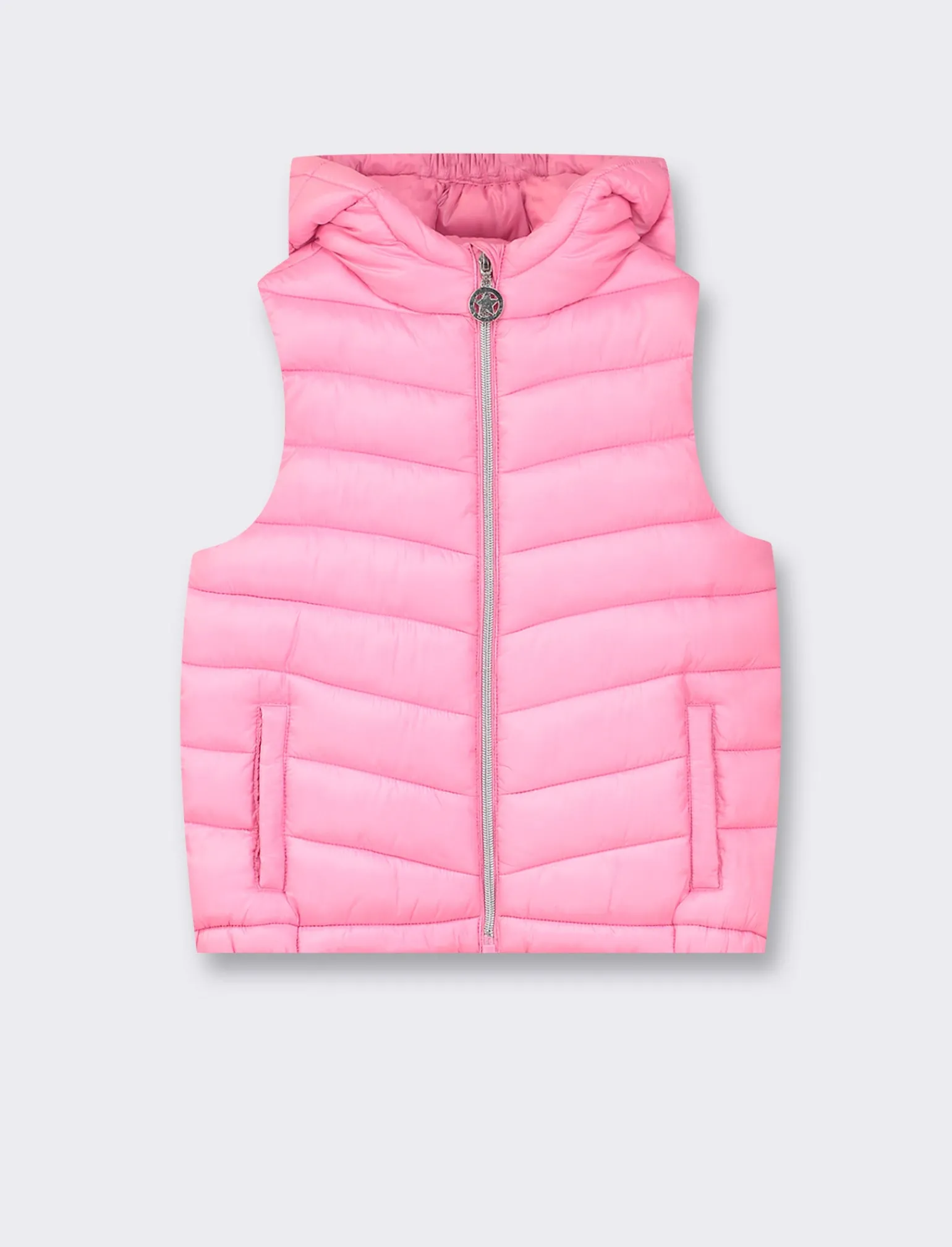 Piazza Italia Bambina | Gilet<Gilet imbottito leggero con zip sul davanti con cappuccio e tasche vestibilità regular -