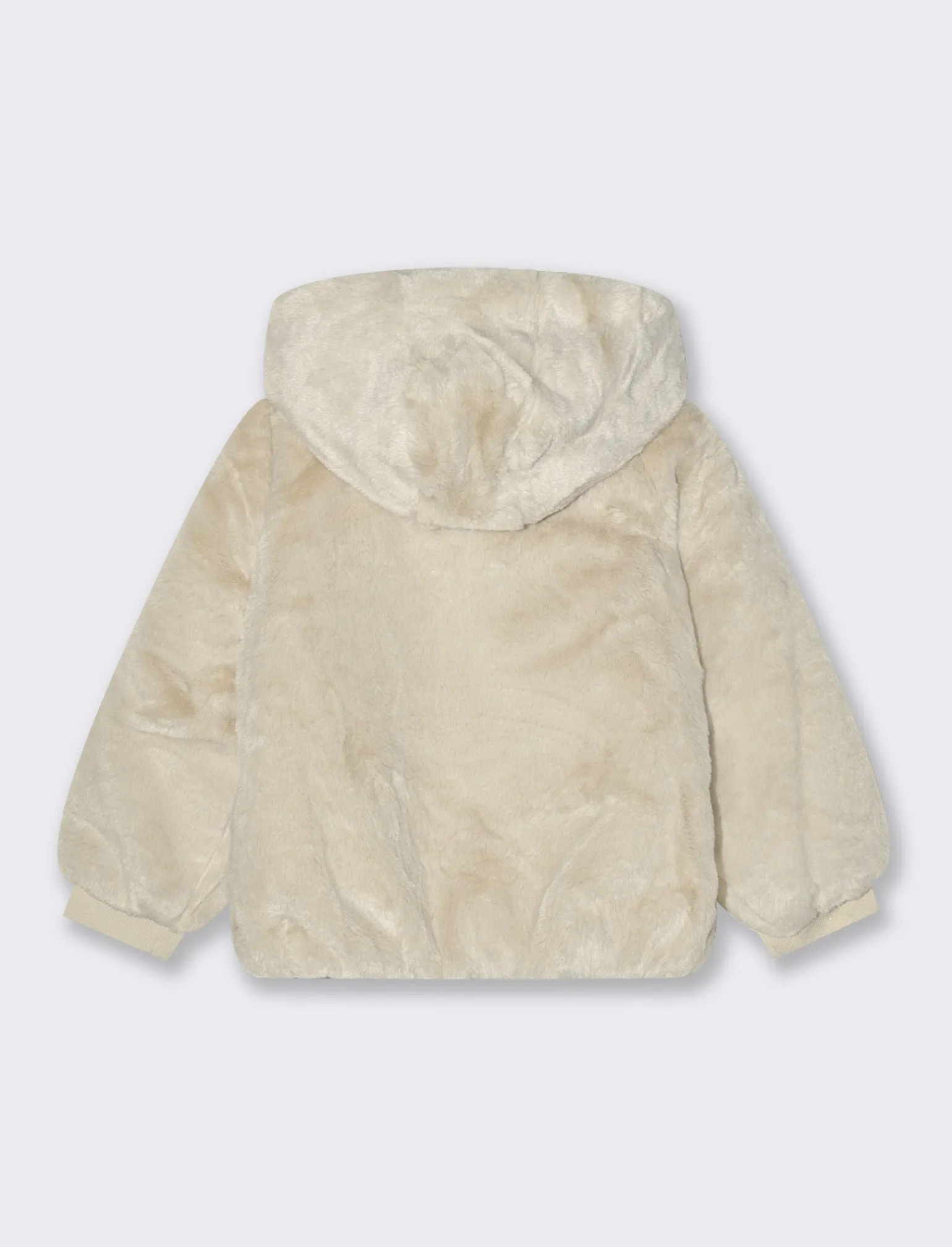 Piazza Italia Bambina | Giubbini E Cappotti<Giubbino da bambina effetto finta pelliccia e trapuntato con cappuccio - Beige
