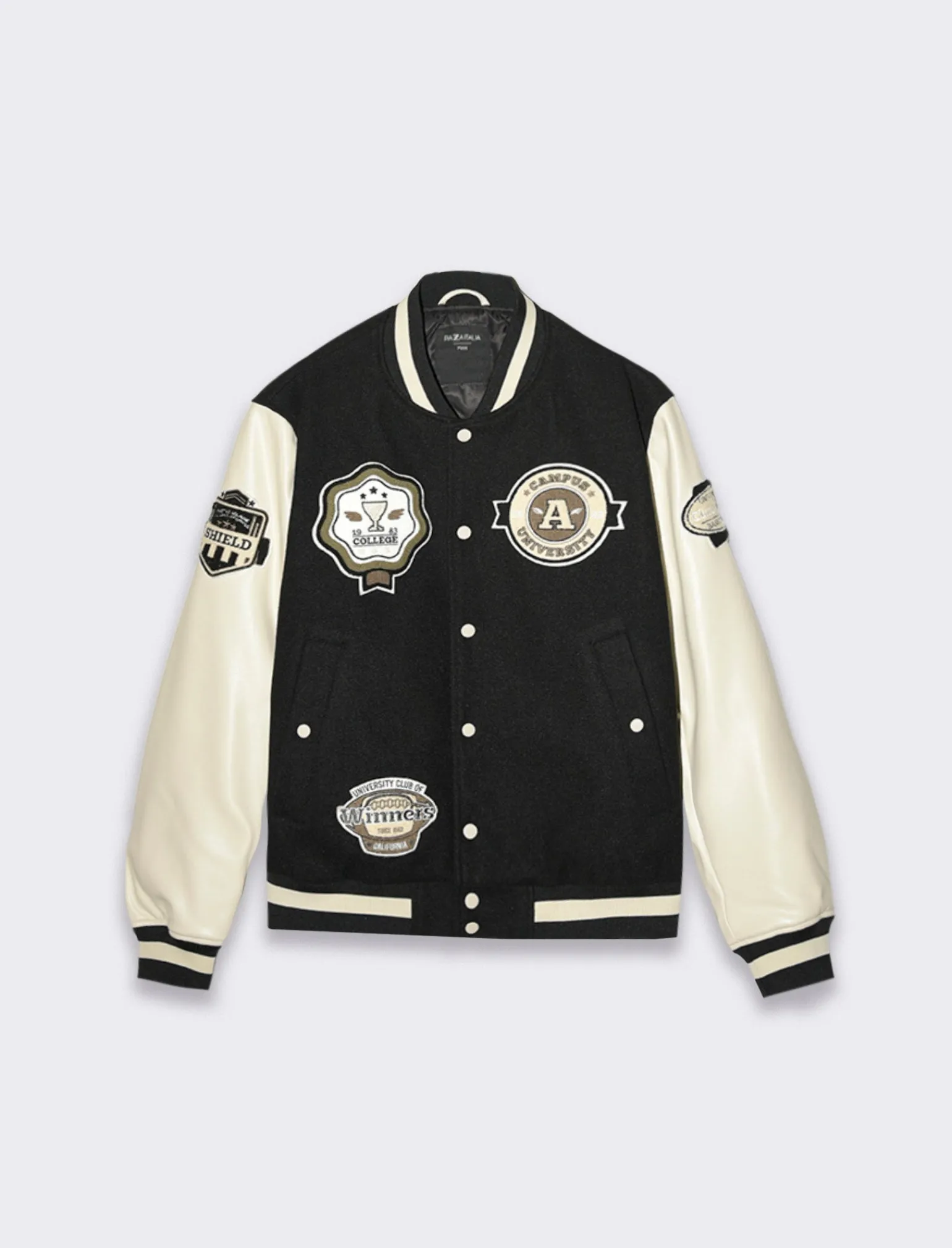 Uomo Piazza Italia Uomo | Giubbini E Cappotti<Giubbotto bomber varsity in panno -