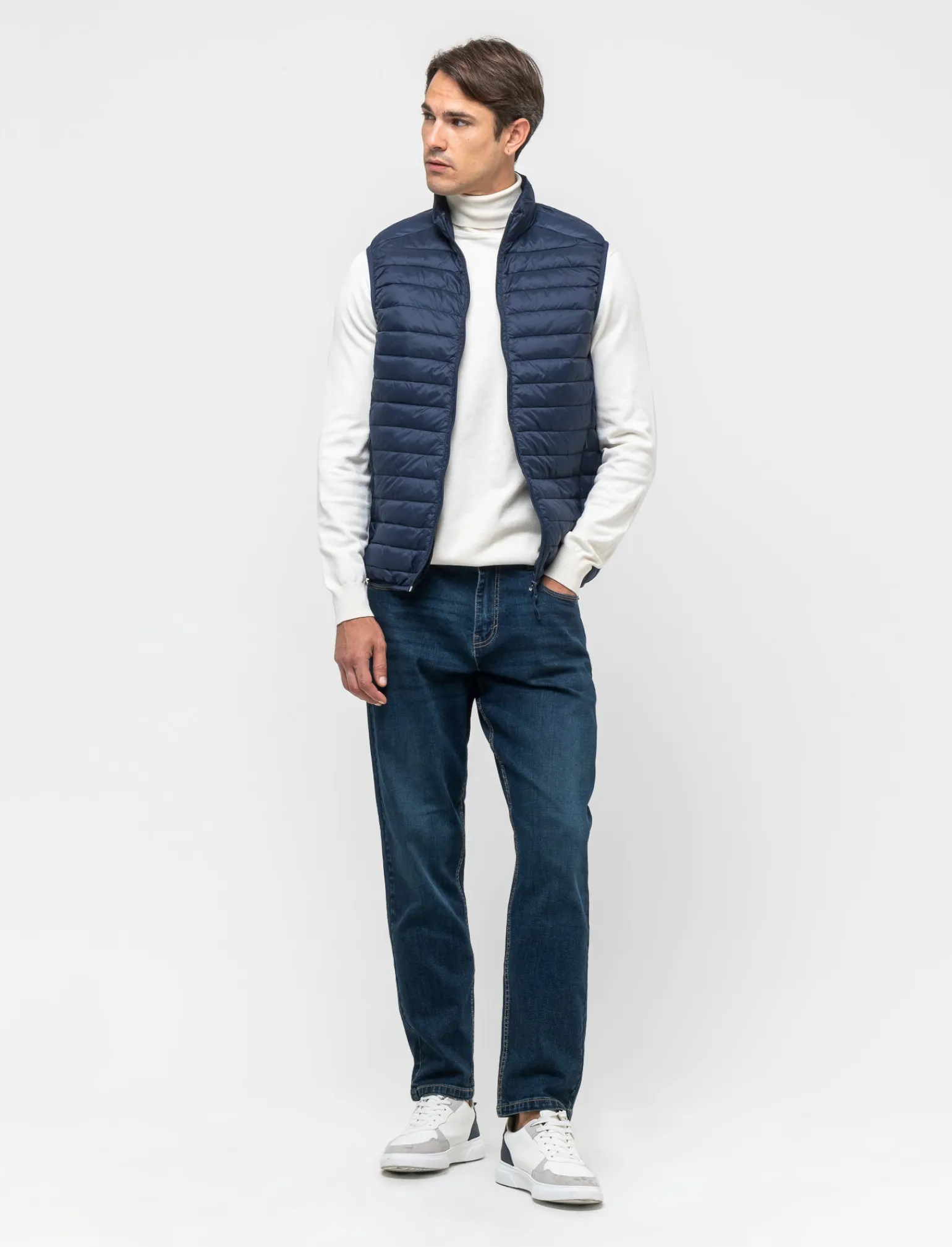 Uomo Piazza Italia Uomo | Giubbini E Cappotti<Giubbotto gilet imbottito a collo alto -