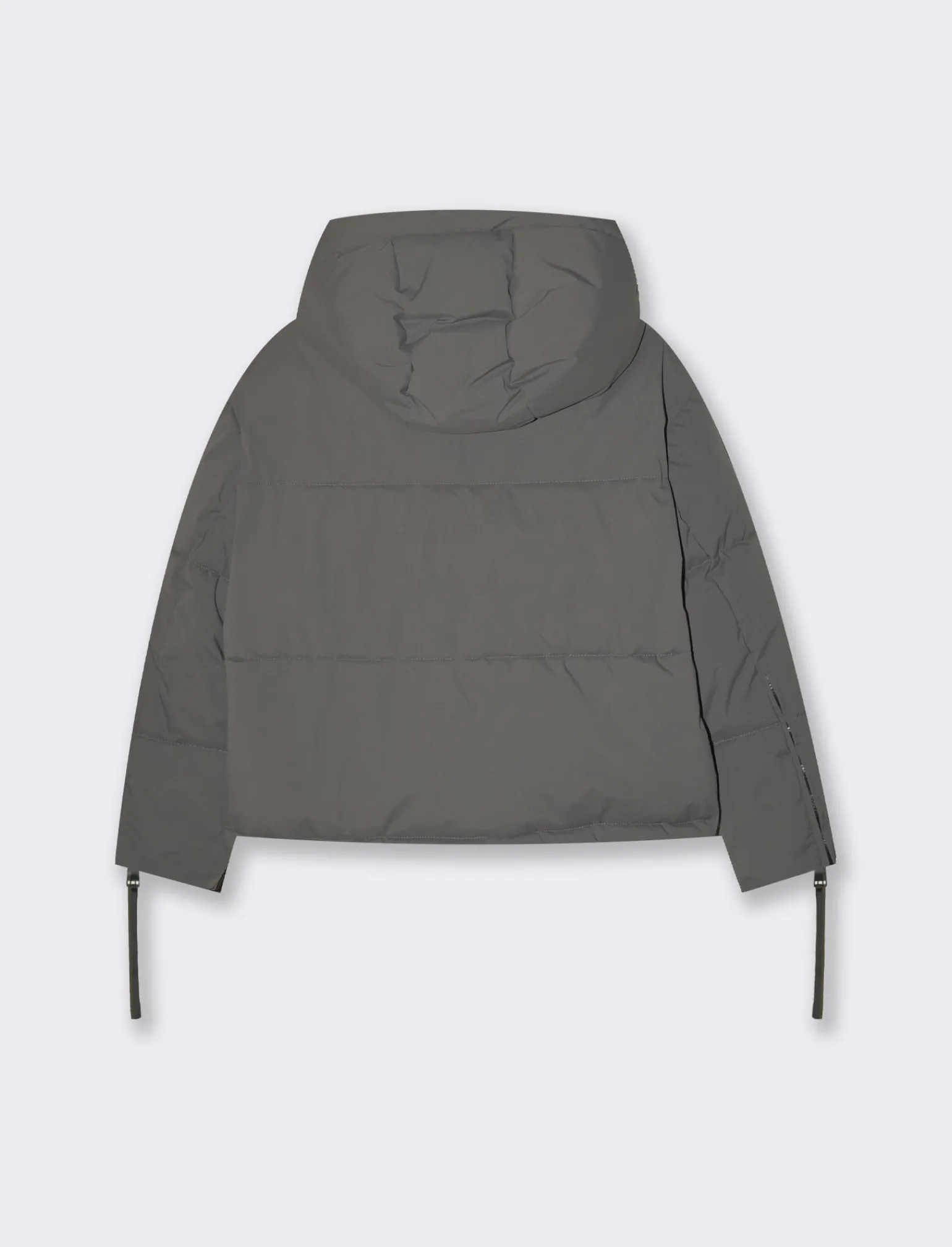 Donna Piazza Italia Donna | Giubbini E Cappotti<Giubbotto imbottito con cappuccio e chiusura con zip e coulisse - piombo