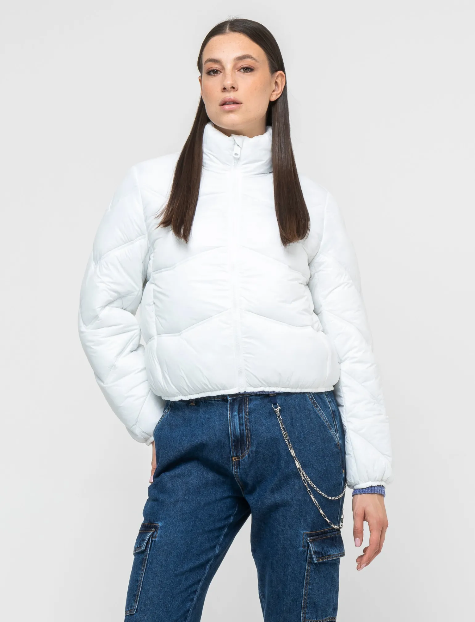 Donna Piazza Italia Donna | Giubbini E Cappotti<Giubotto corto imbottito e tasche con chiusura zip -