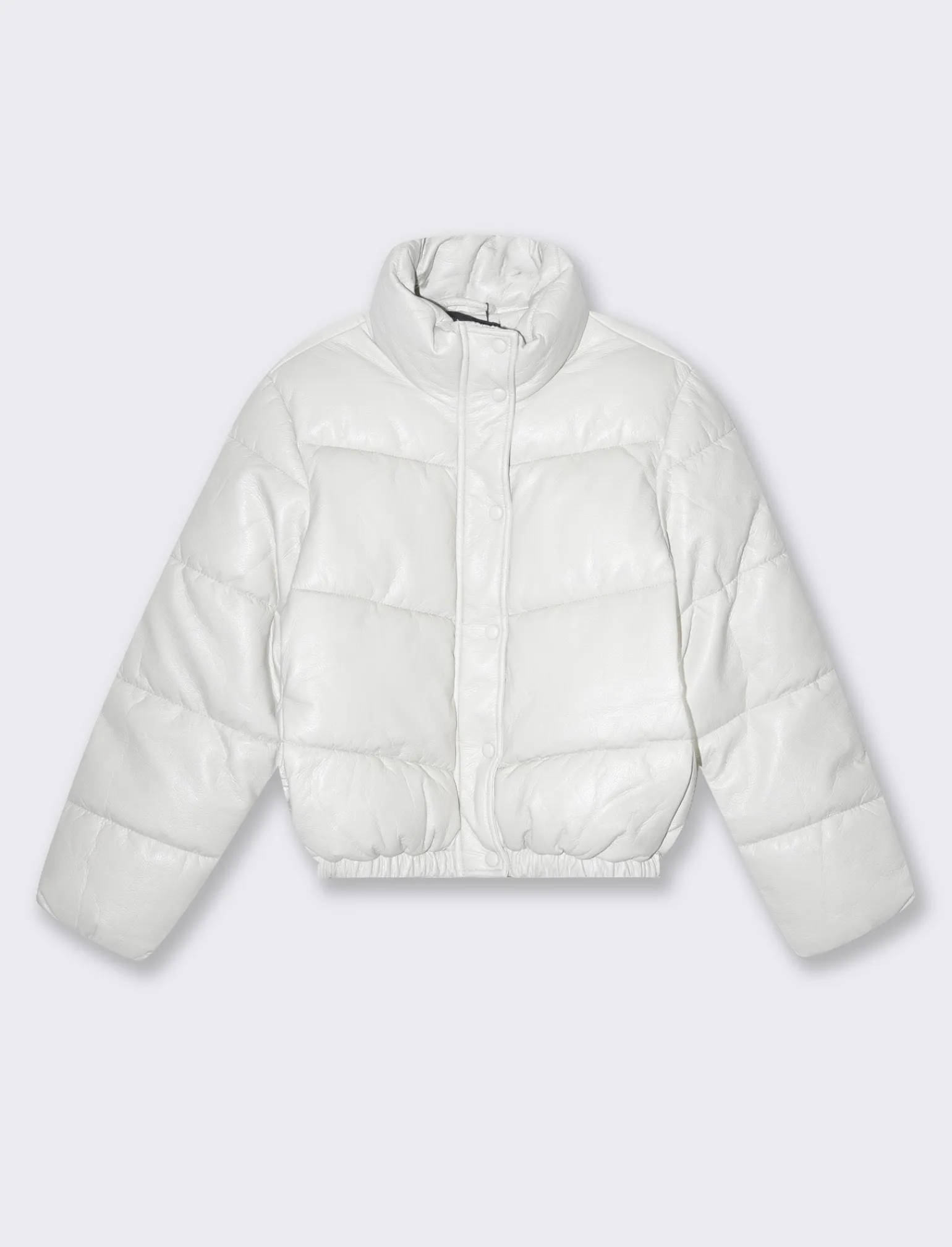 Donna Piazza Italia Donna | Giubbini E Cappotti<Giubotto imbottito corto con collo alto modelllo bomber - gesso