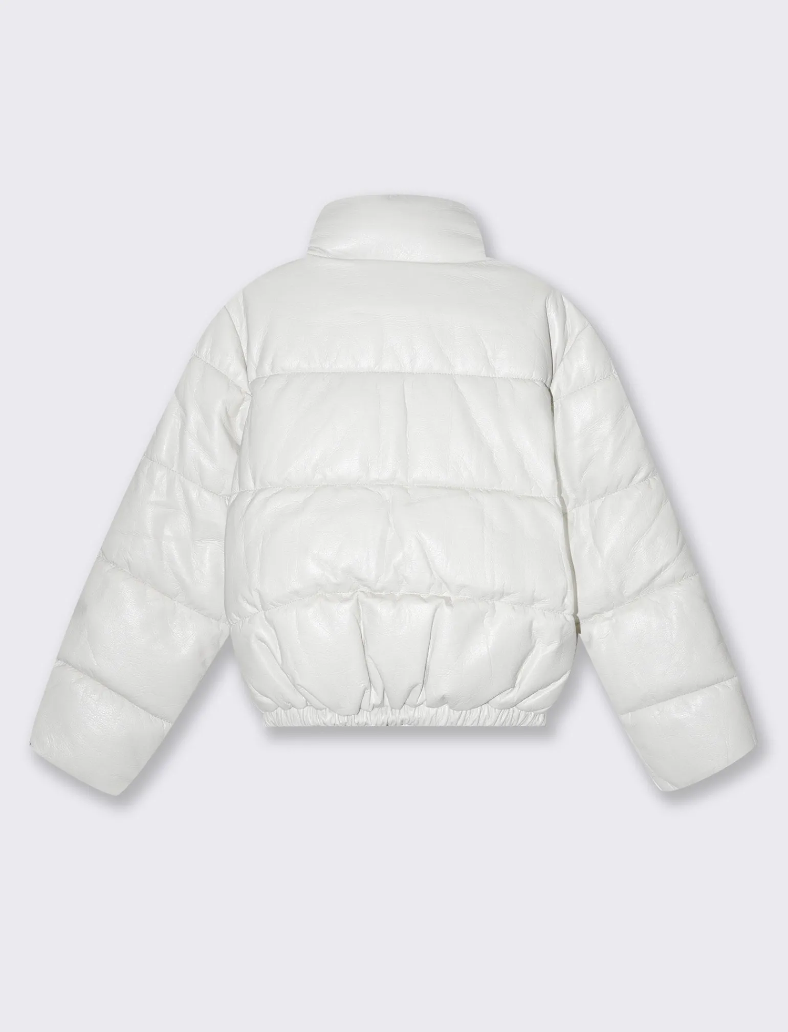 Donna Piazza Italia Donna | Giubbini E Cappotti<Giubotto imbottito corto con collo alto modelllo bomber - gesso