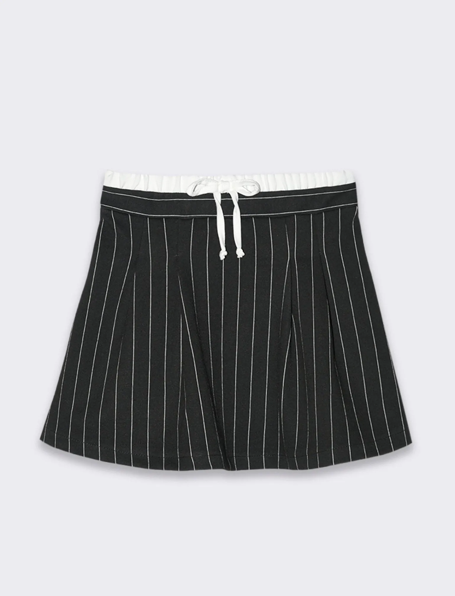 Piazza Italia Bambina | Gonne E Shorts<Gonna a pieghe a fantasia gessata con bustino a contrasto - Righe