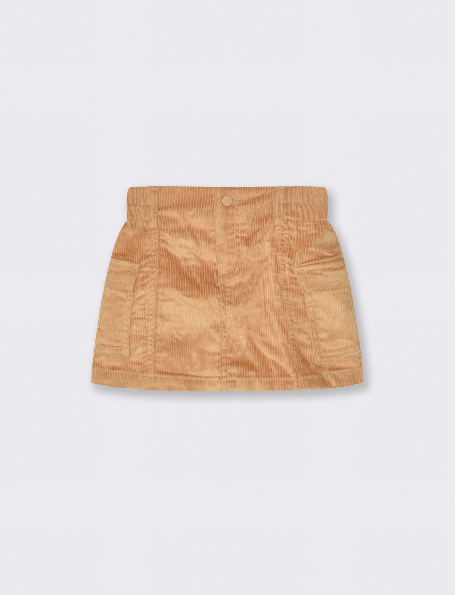 Piazza Italia Bambina | Gonne E Shorts<Gonna corta cargo da bambina in velluto a coste elastico - Beige