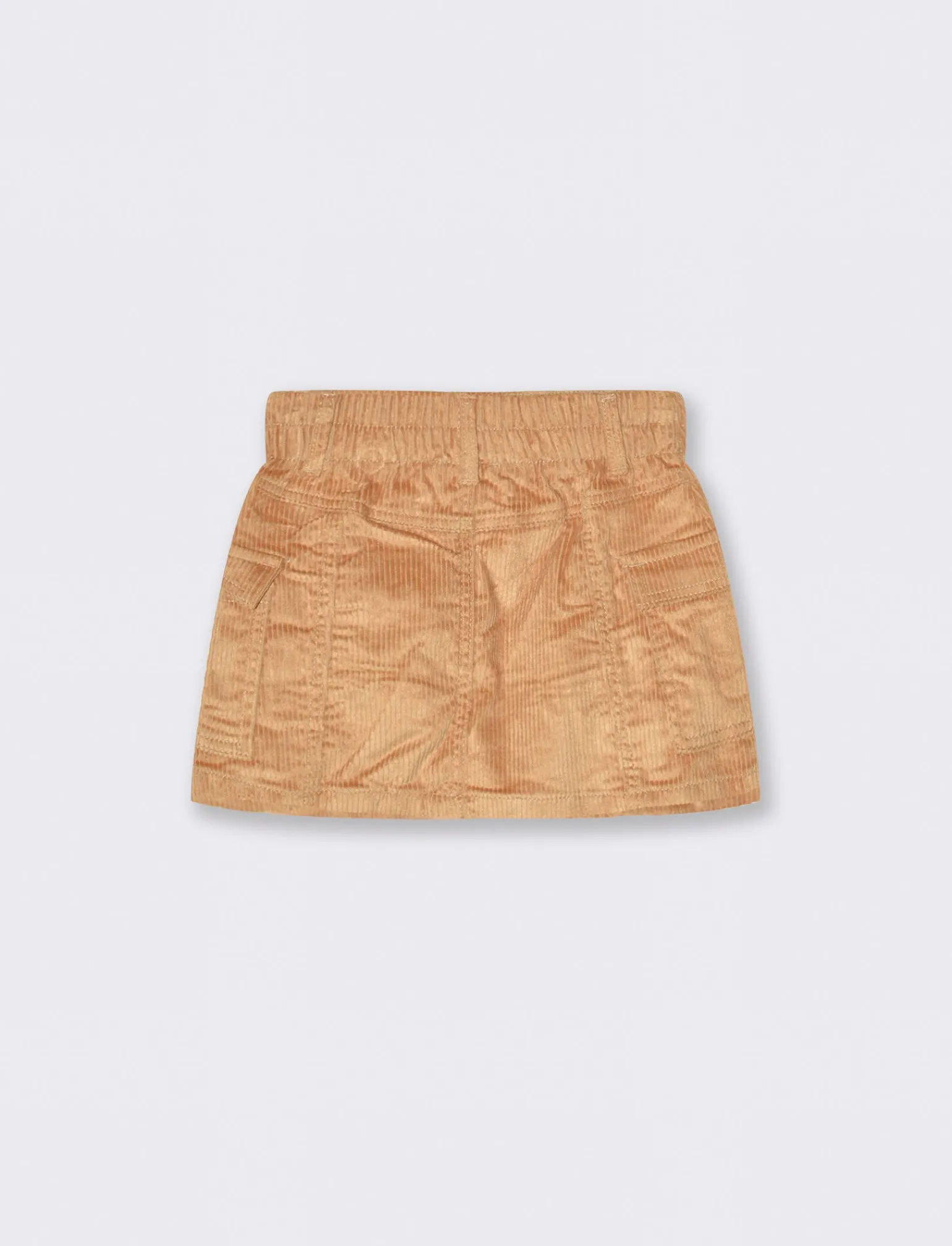 Piazza Italia Bambina | Gonne E Shorts<Gonna corta cargo da bambina in velluto a coste elastico - Beige