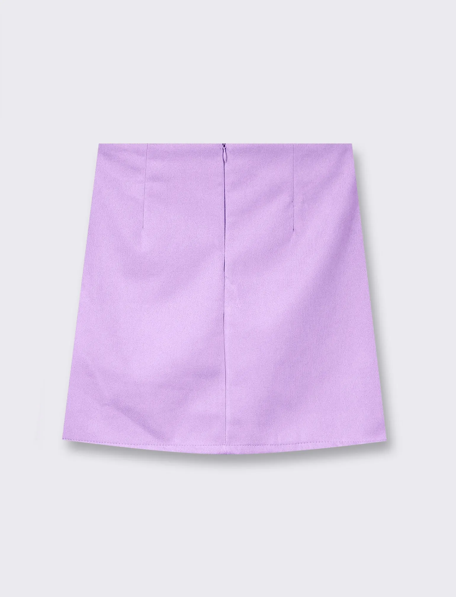 Donna Piazza Italia Donna<Gonna corta in suede con chiusura zip - Lilla