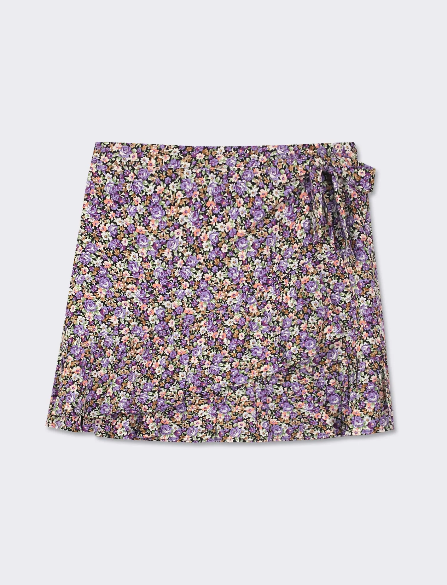 Donna Piazza Italia Gonne<Gonna in viscosa con rouche al fonfo e pantaloncino interno - var 2