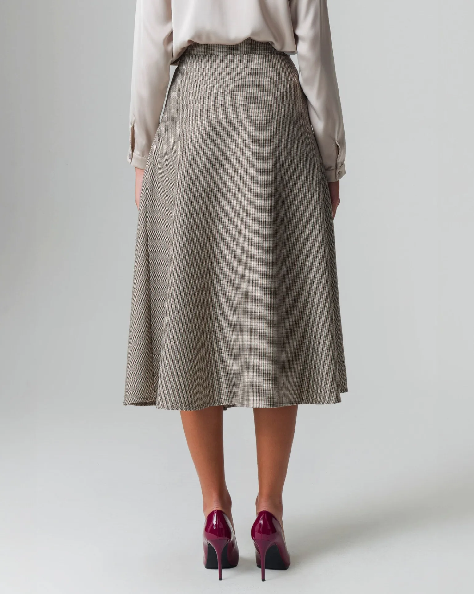 Donna Piazza Italia Donna | Gonne<Gonna midi con zip invisibile sul fianco da donna - tabacco