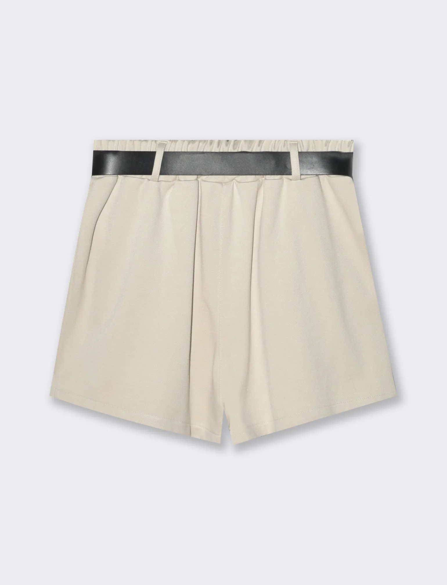 Donna Piazza Italia Donna | Shorts<Gonna pantaloncino con elastico in vita e cintura - burro