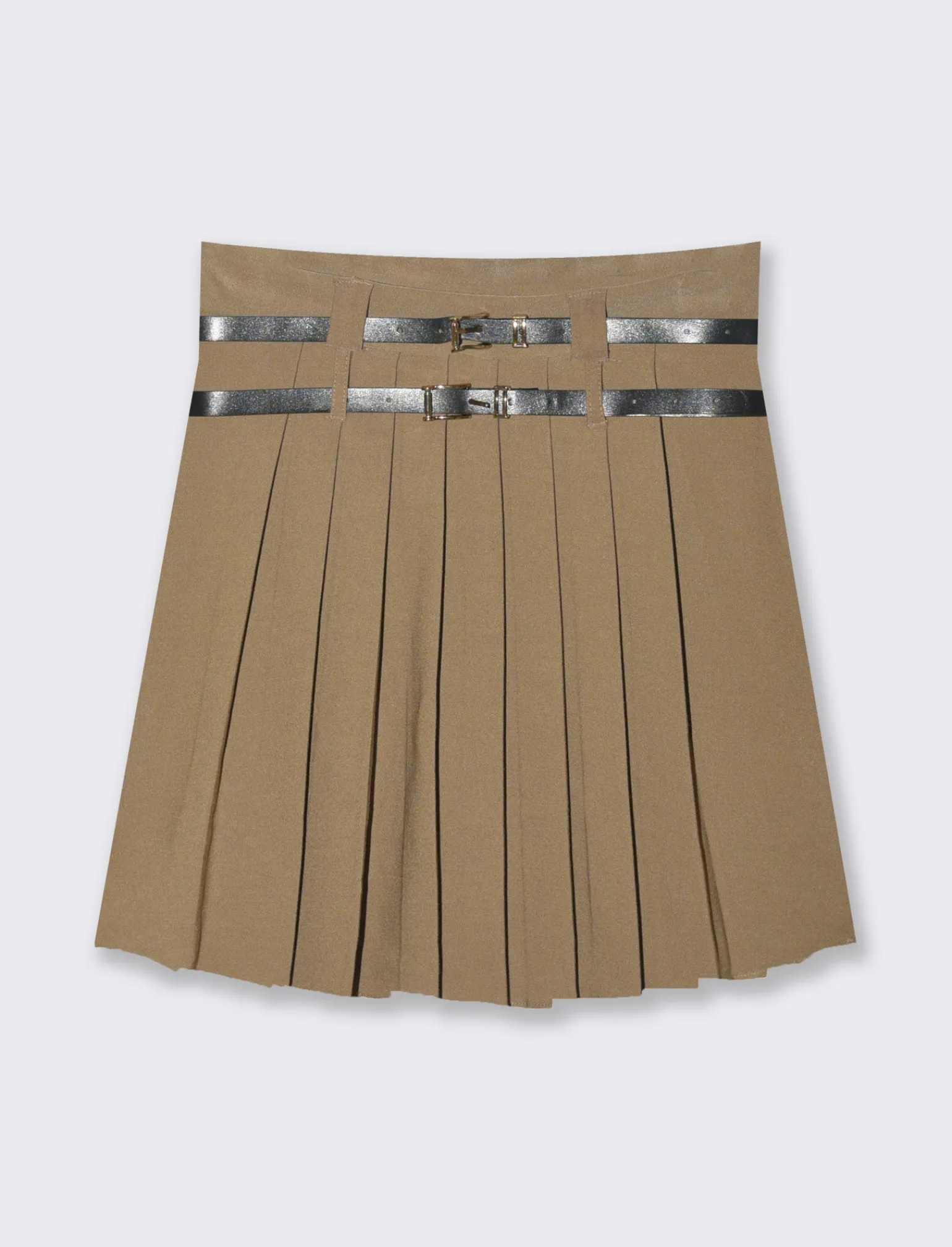 Donna Piazza Italia Gonne<Gonna plisset con cinture - Cammello