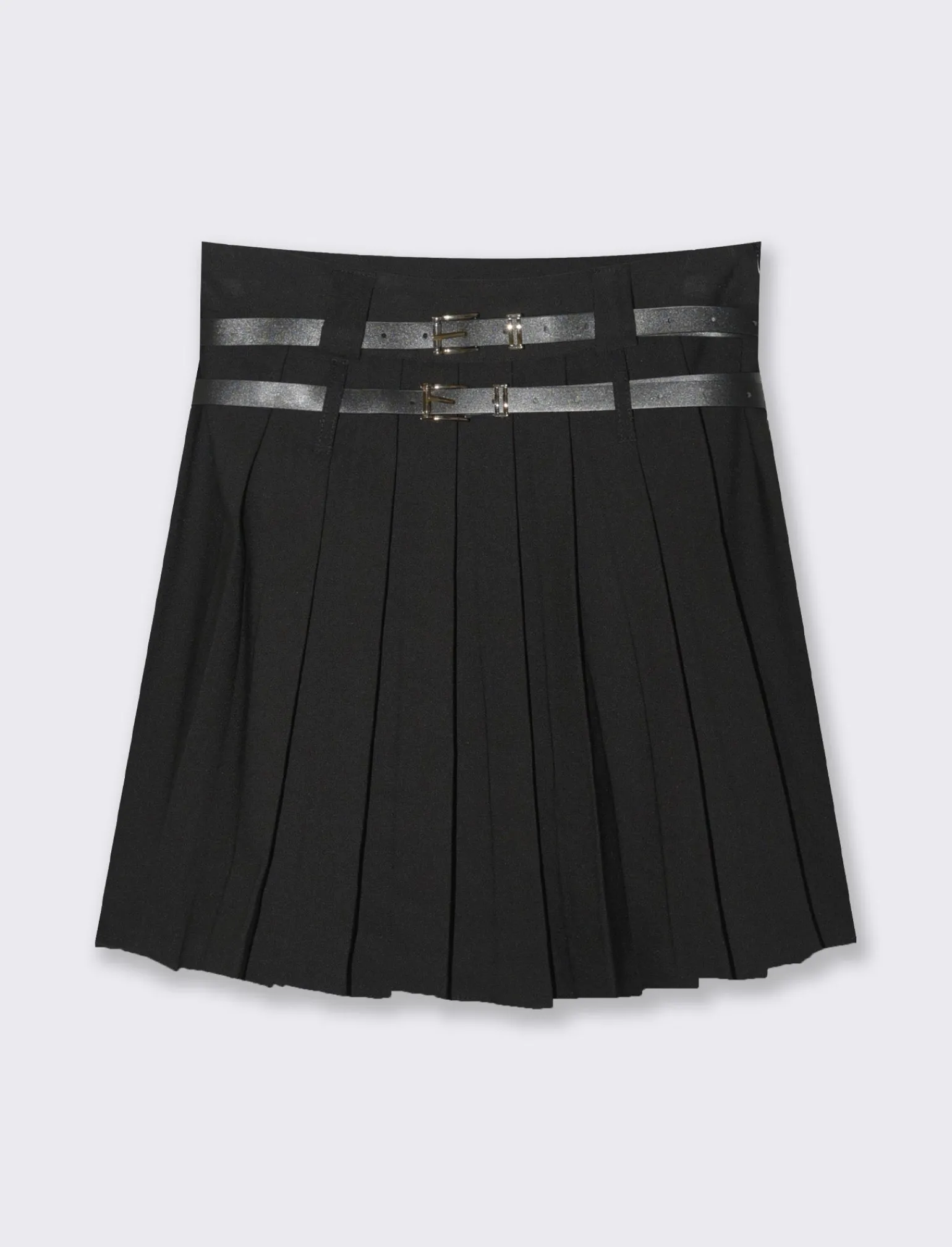 Donna Piazza Italia Gonne<Gonna plisset con cinture - Nero