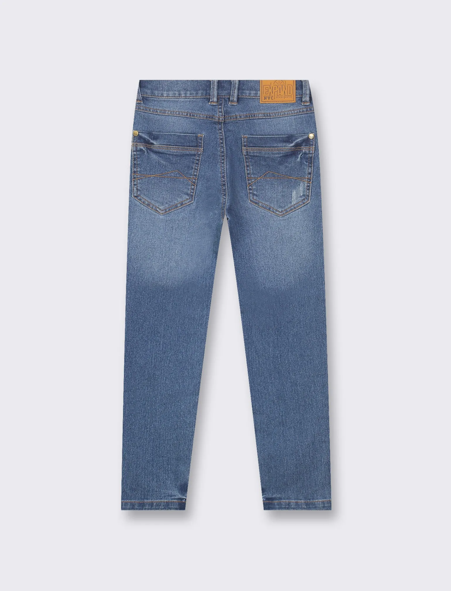 Bambino Piazza Italia Bambino | Jeans<Jeans 5 tasche slim fit con elastico regolabile in vita stile casual.  - Denim
