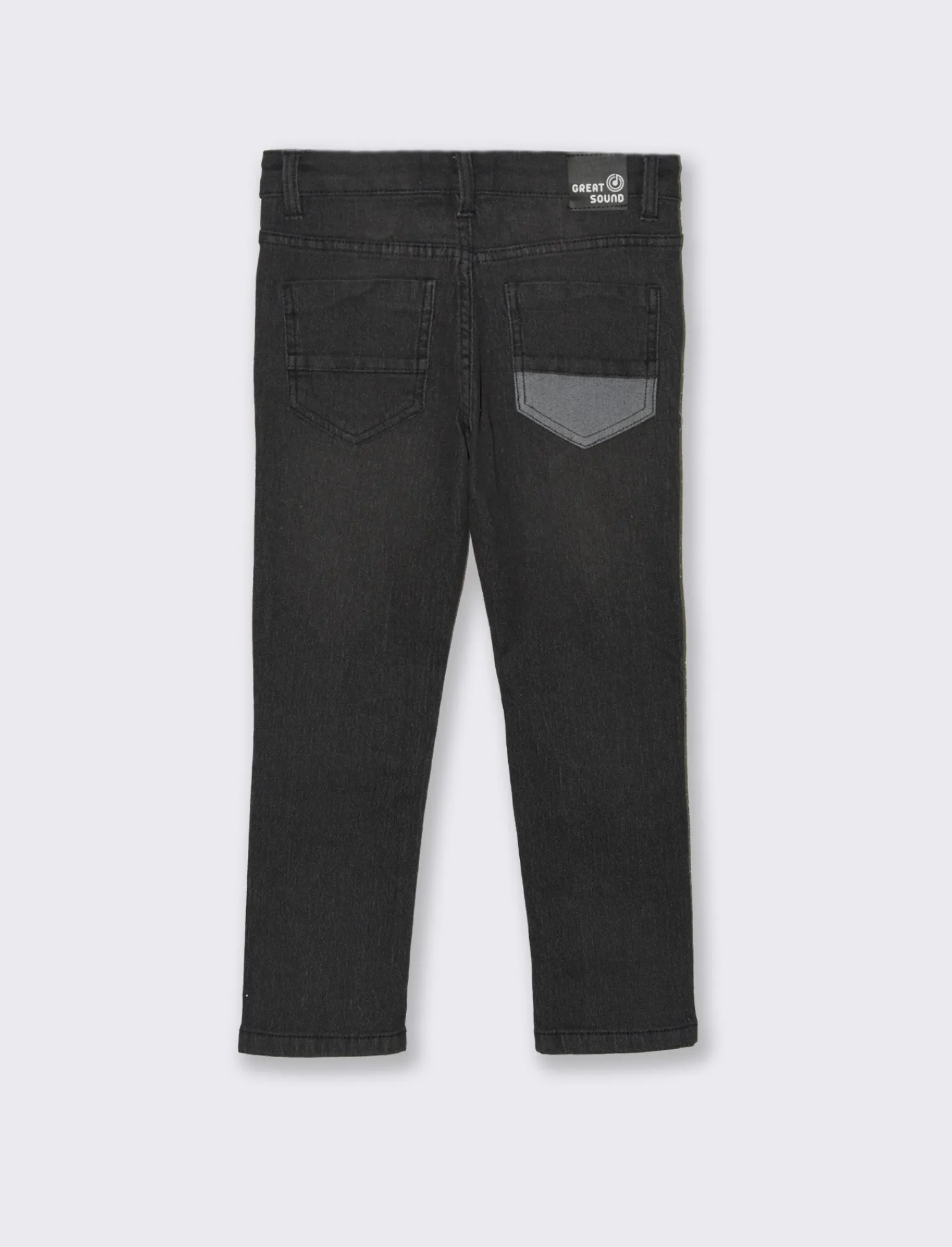 Bambino Piazza Italia Bambino | Jeans<Jeans 5 tasche stretch linea slim fit con accessorio catena sul davanti - Nero
