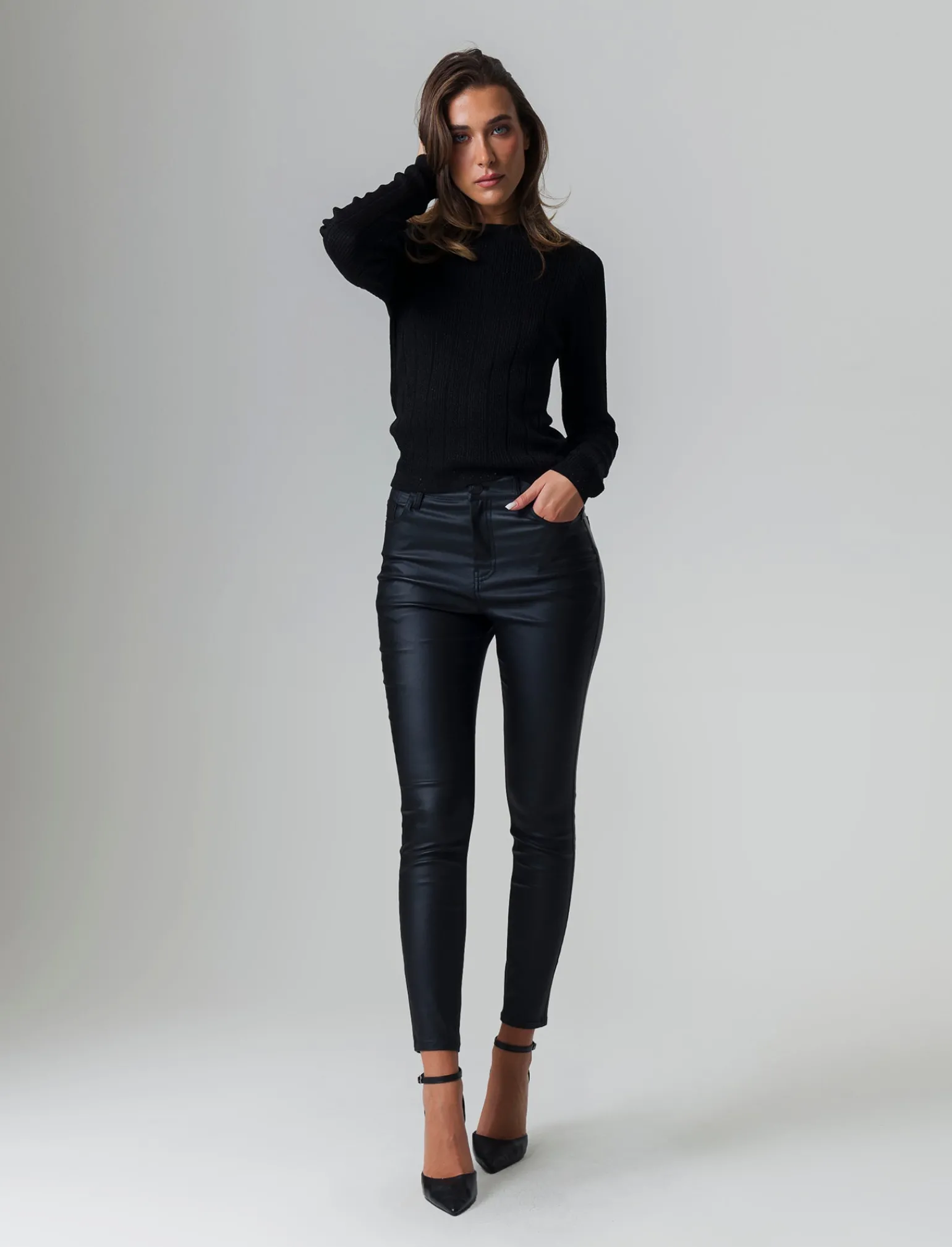 Donna Piazza Italia Jeans<Jeans 5 tasche vita alta super skinny effetto spalmato -