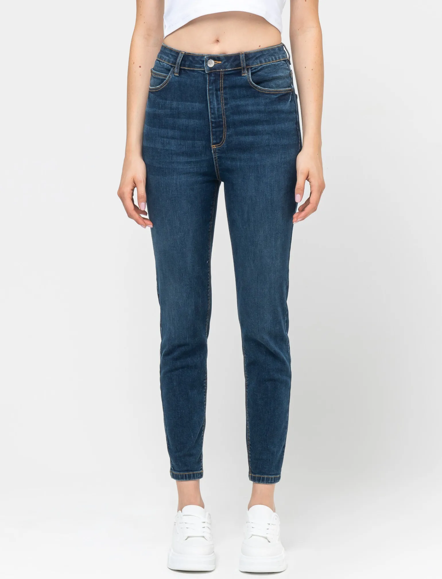 Donna Piazza Italia Jeans<Jeans cinque tasche skinny high waist - DENIM SCURO