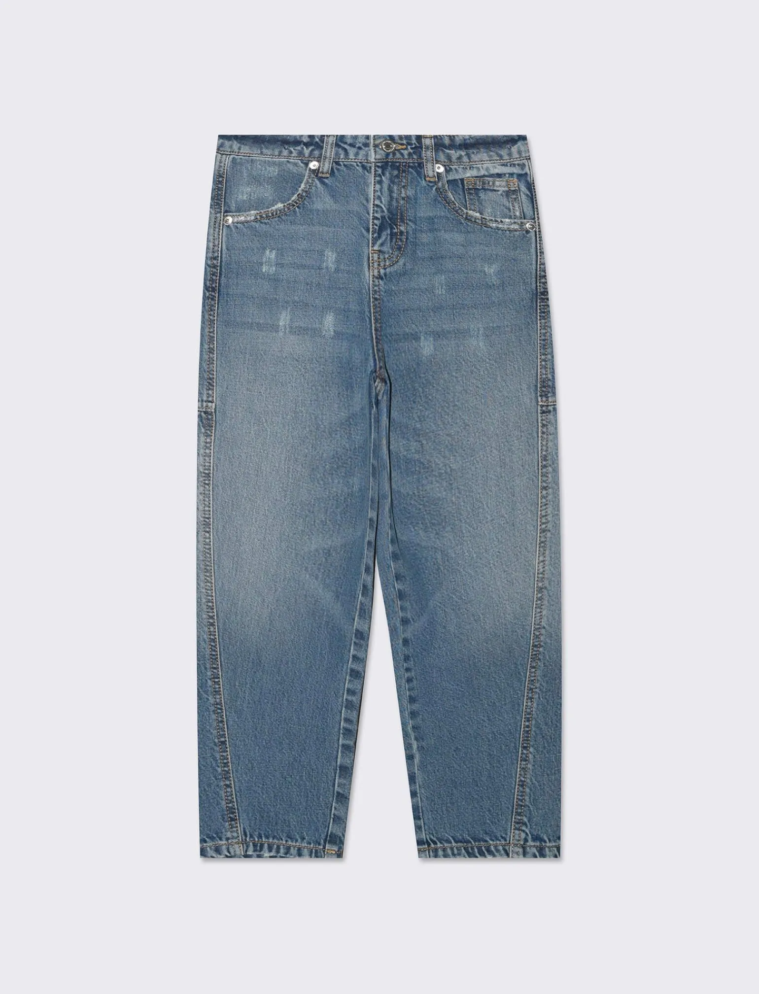 Piazza Italia Bambina | Jeans<Jeans da bambina in cotone vestibilità mom fit, cinque tasche - Denim