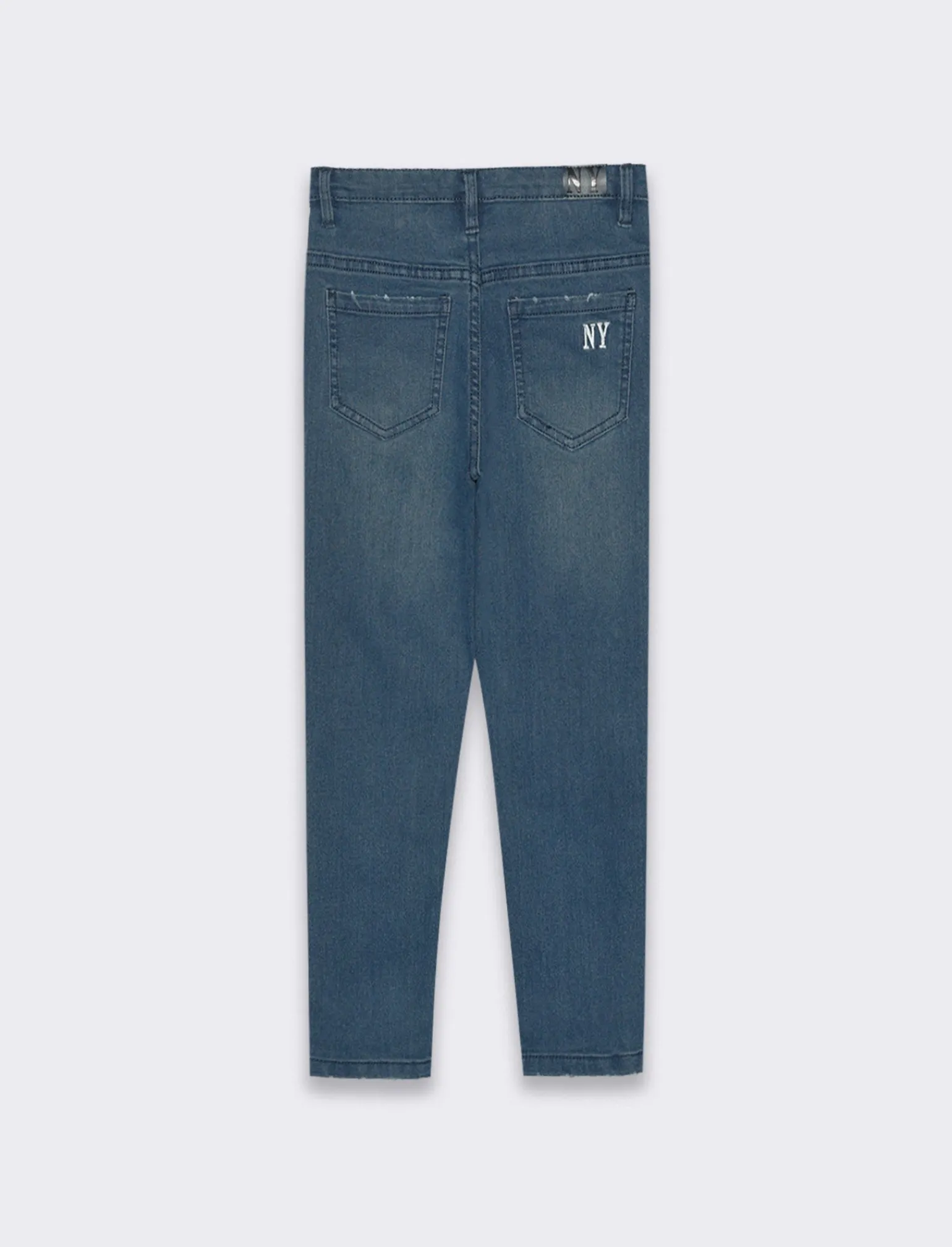 Bambino Piazza Italia Bambino | Jeans<Jeans in cotone elasticizzato, gamba dritta e vita regolabile - DENIM SCURO