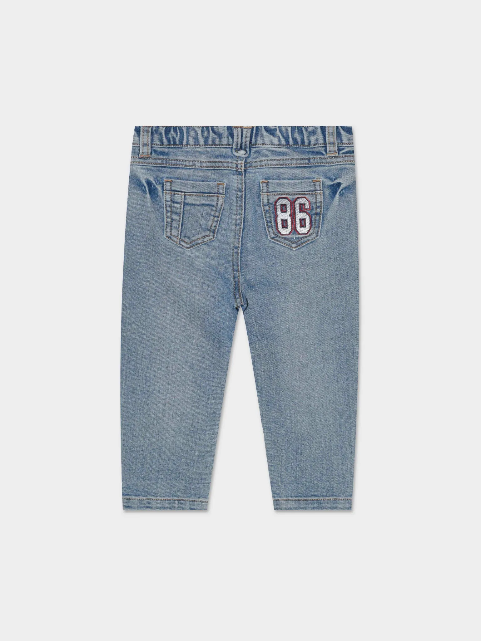 Piazza Italia Jeans<Jeans in misto cotone, con abbottonatura a pressione e applicazione sulla tasca posteriore - Denim