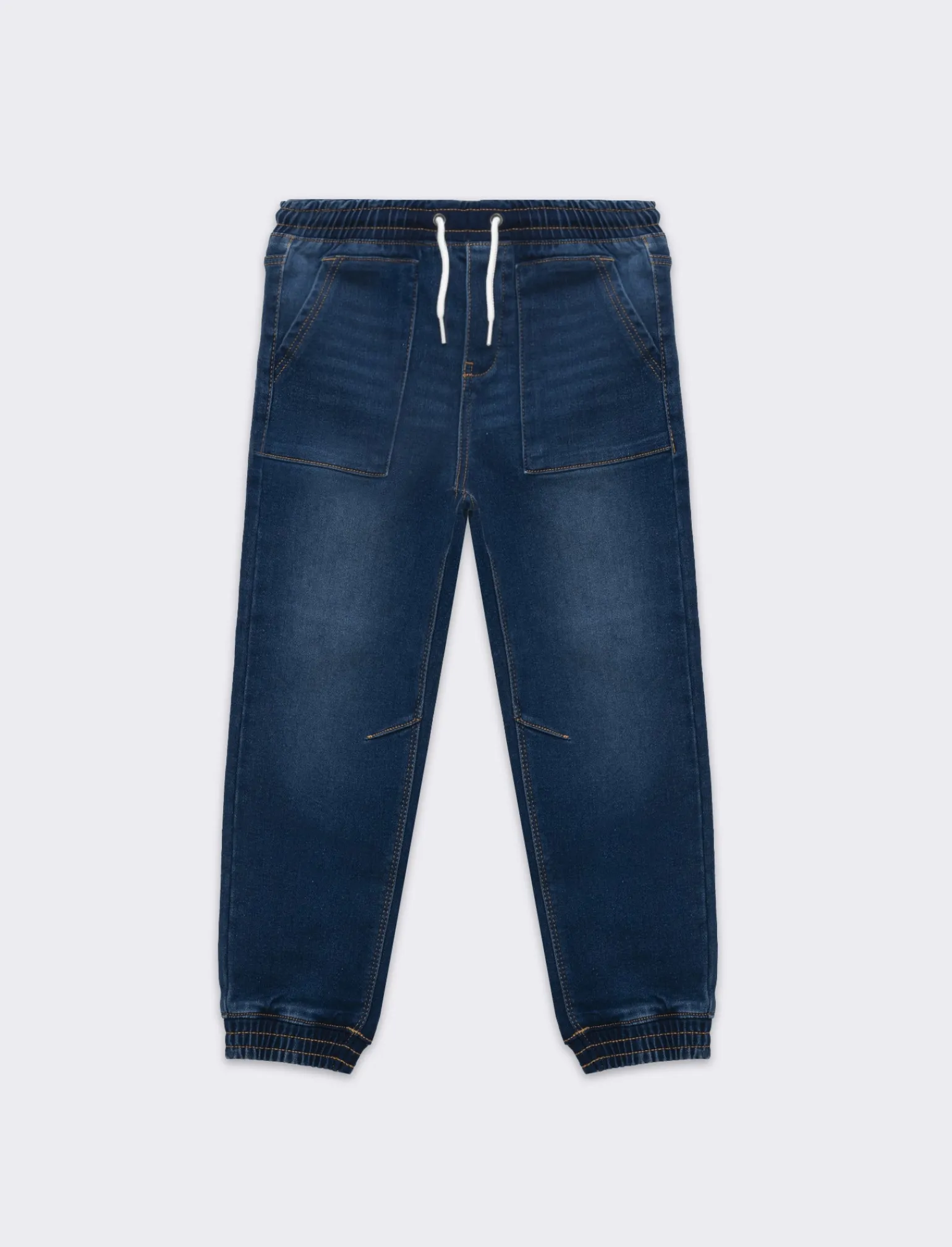 Bambino Piazza Italia Bambino | Jeans<Jeans modello jogger con lacci in vita stile casual - Denim