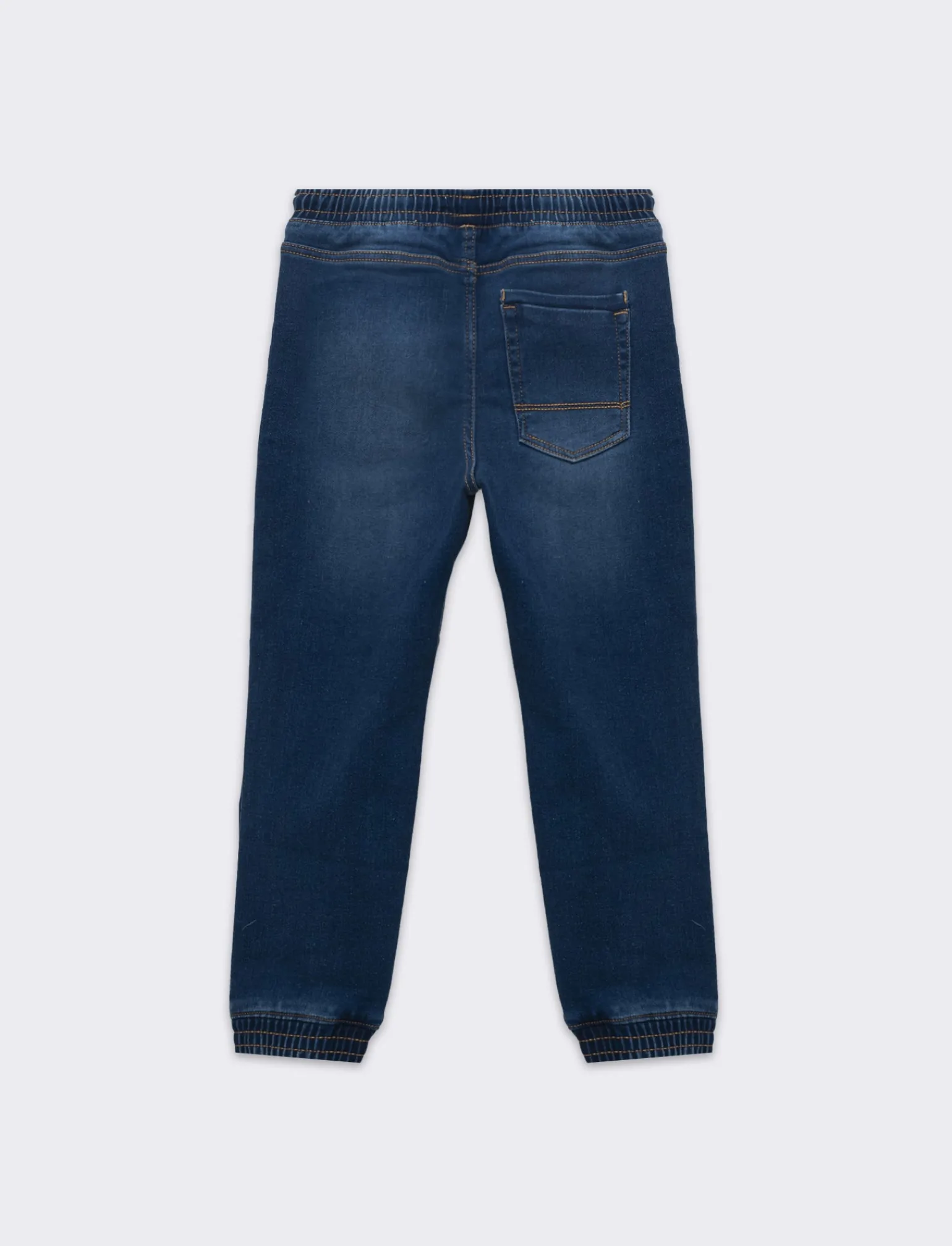Bambino Piazza Italia Bambino | Jeans<Jeans modello jogger con lacci in vita stile casual - Denim