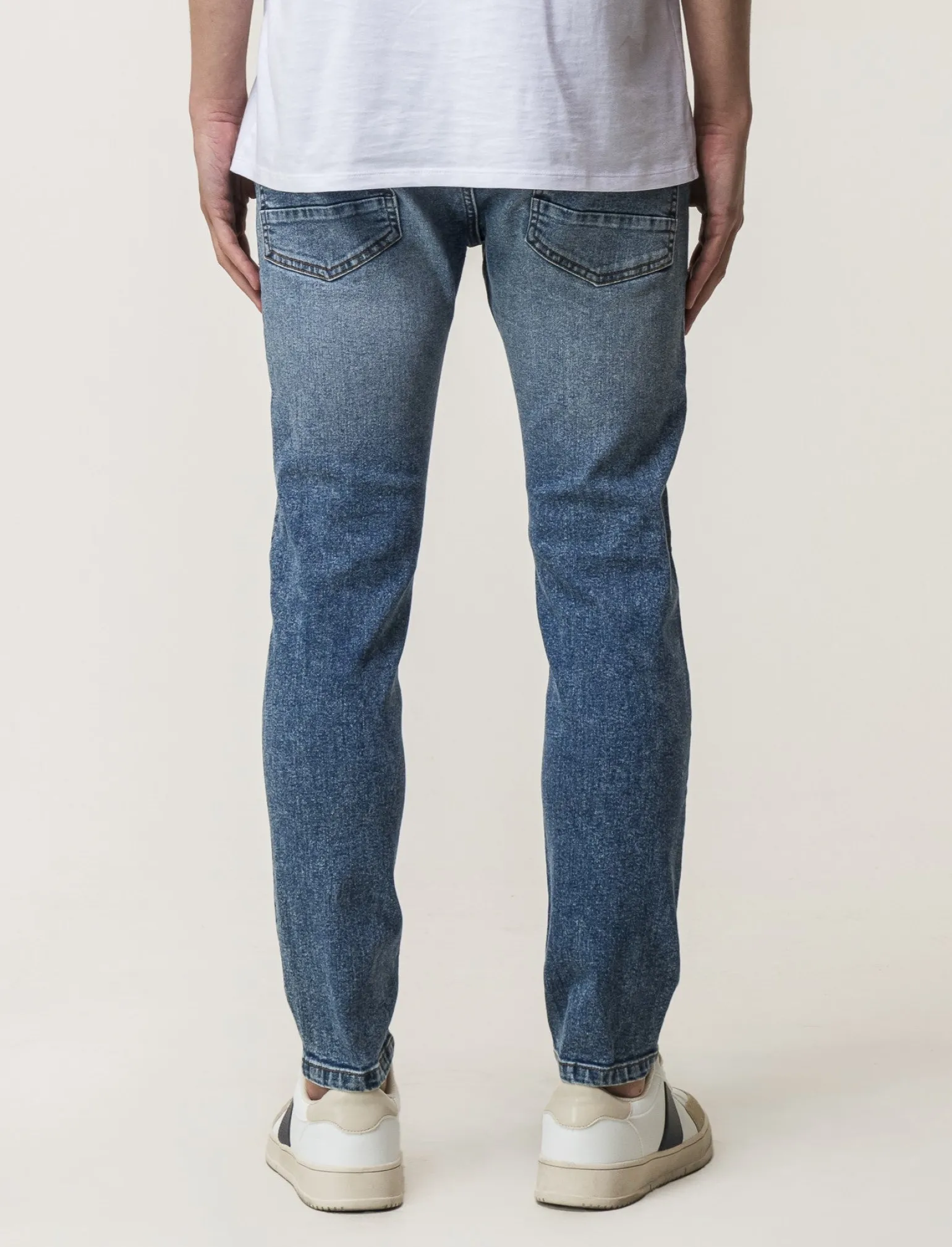 Uomo Piazza Italia Jeans<Jeans skinny fit cinque tasche in essuto denim super stretch effetto slavato. Chiusura anteriore con - Denim