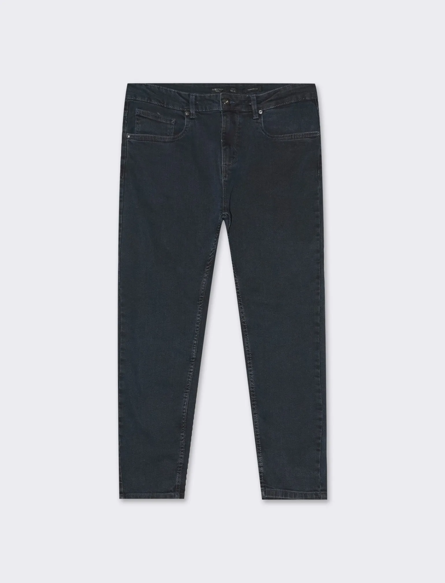 Uomo Piazza Italia Jeans<Jeans slim tapered fit a cinque tasche stretch effetto slavato - DENIM SCURO