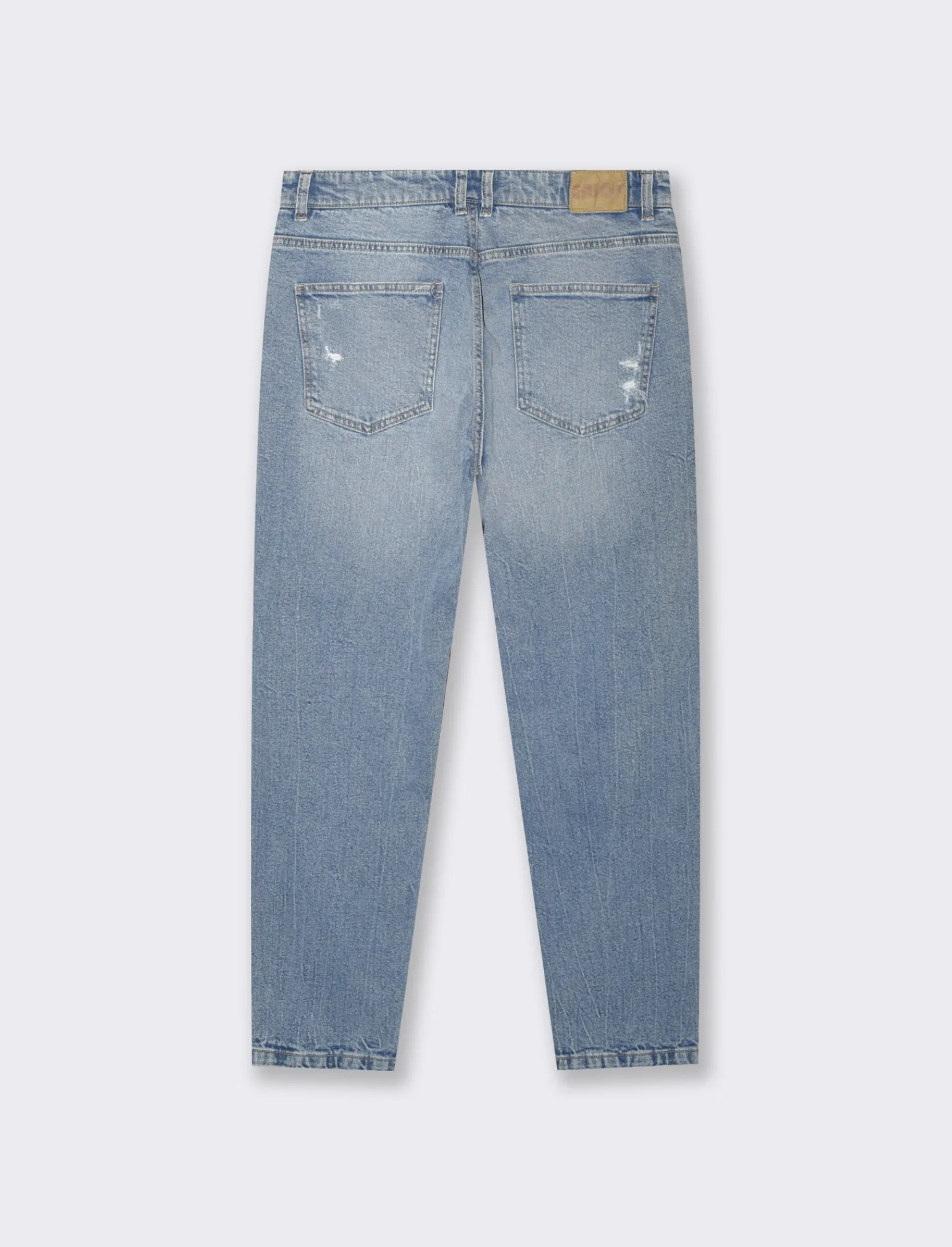 Uomo Piazza Italia Uomo | Jeans<Jeans straight fit a cinque tasche stretch con strappi effetto slavato - Denim