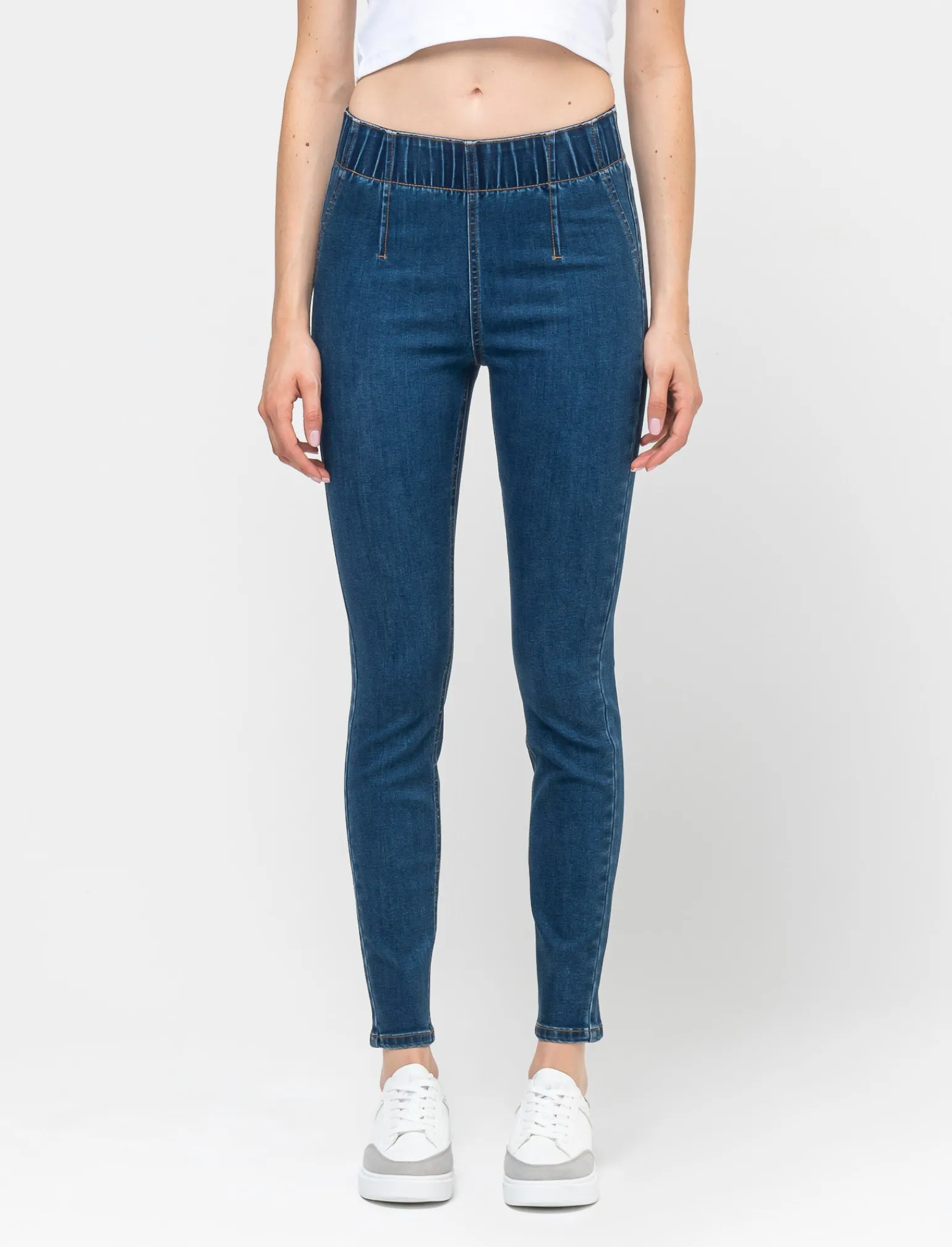 Donna Piazza Italia Donna | Jeans<Jeggings high waist vestibilità skinny - Denim