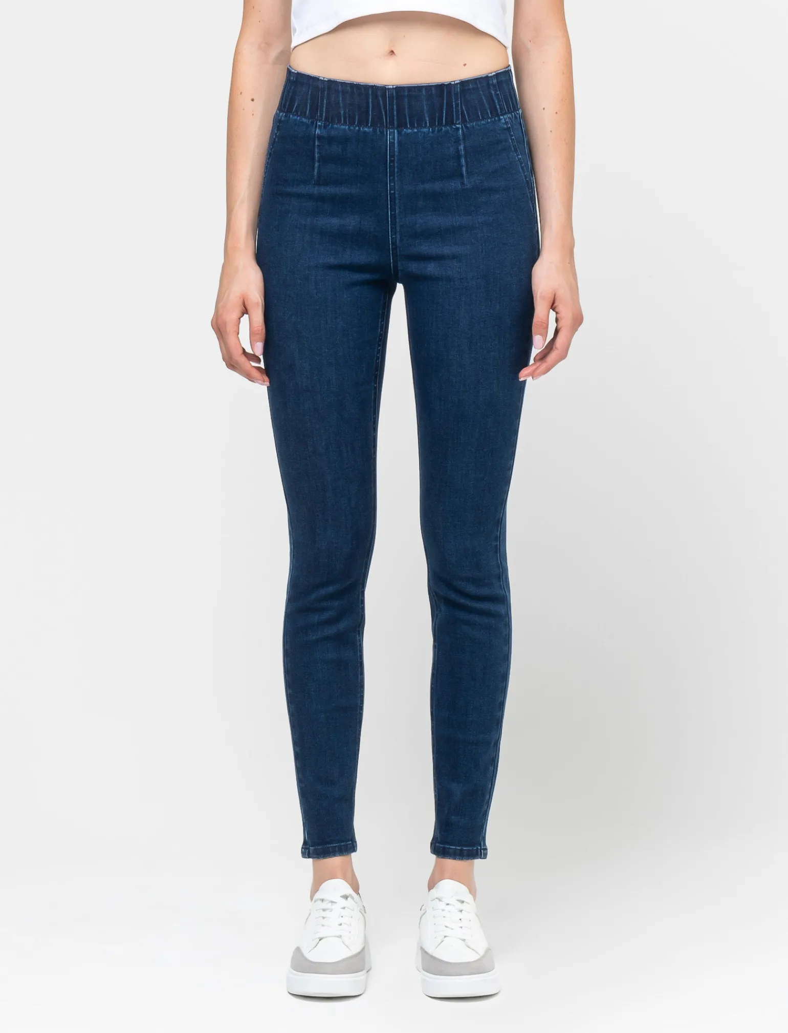 Donna Piazza Italia Donna | Jeans<Jeggings high waist vestibilità skinny - DENIM SCURO