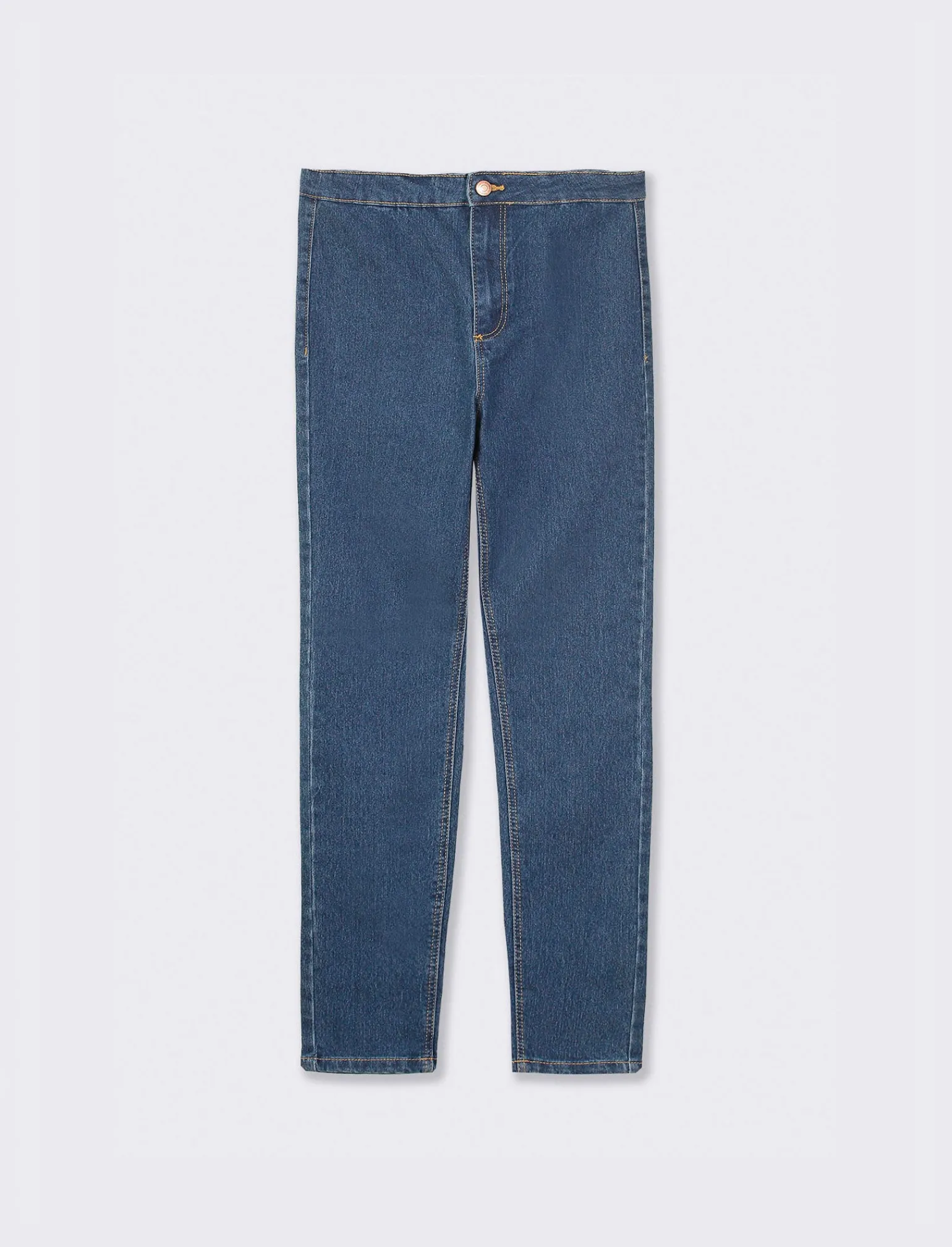 Donna Piazza Italia Jeans<Jeggings skinny vita alta in tessuto elasticizzato e tasche sul retro - DENIM SCURO