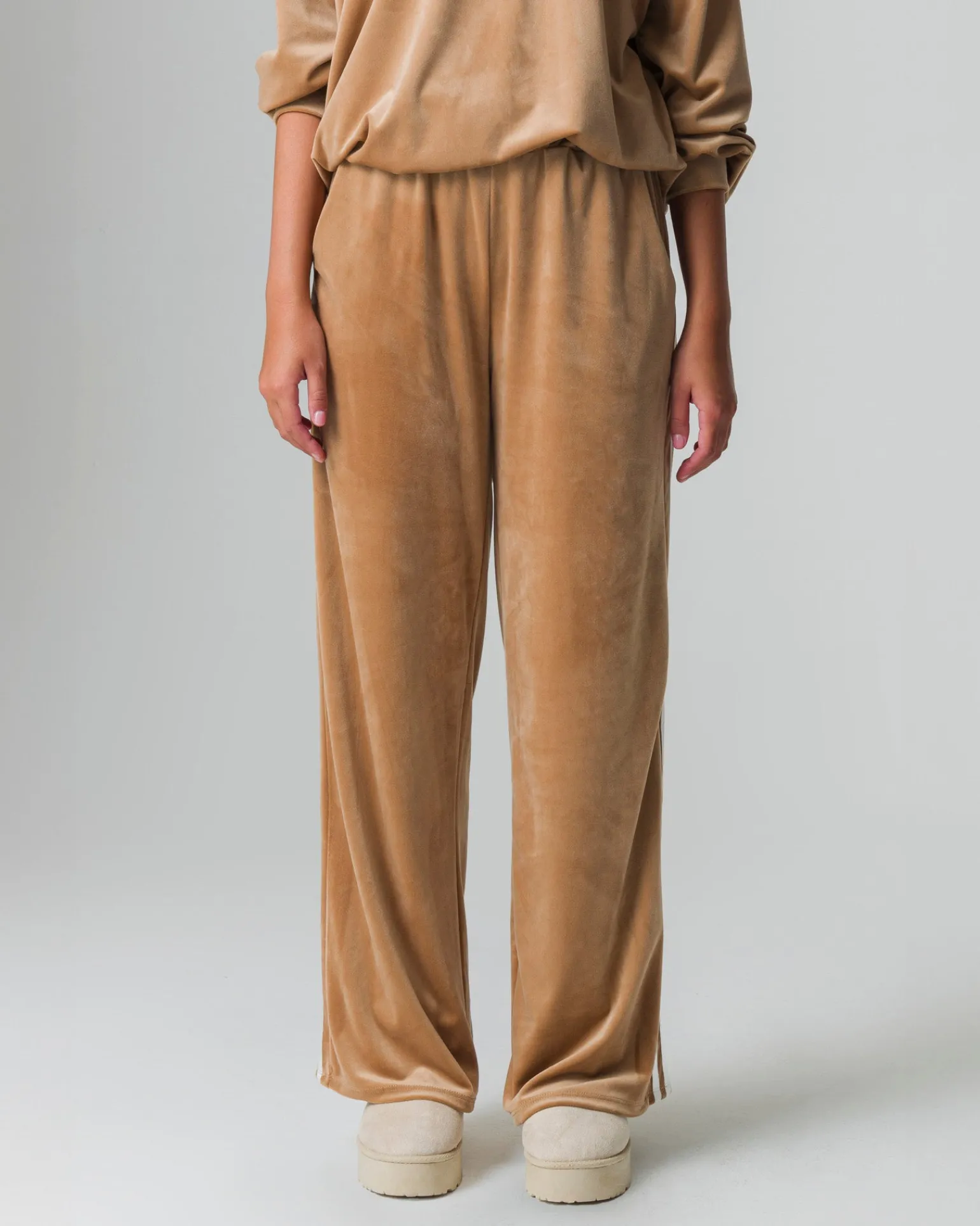 Donna Piazza Italia Pantaloni<Jogger basico con elastico in vita e tasche a taglio sui fianchi - Cammello