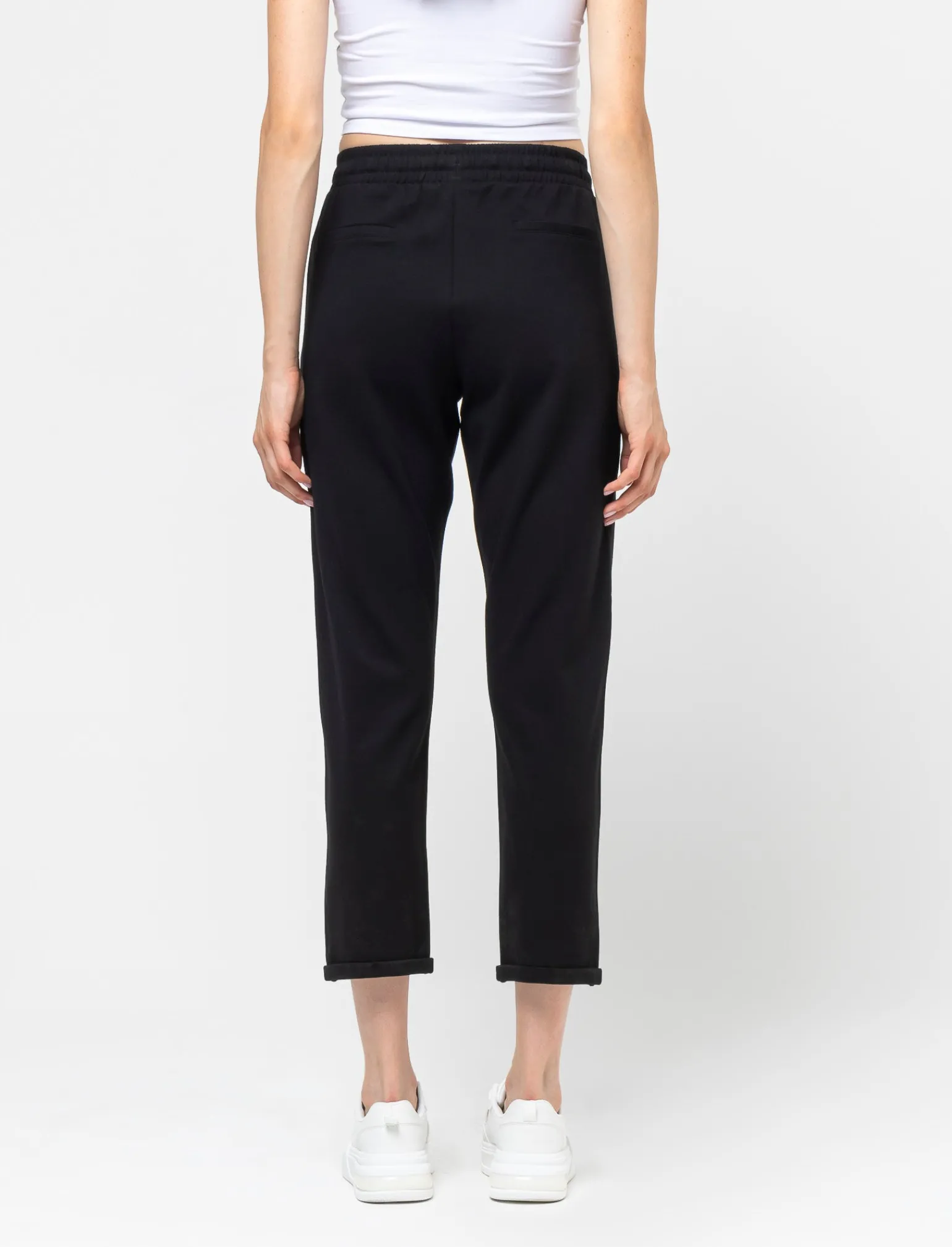 Donna Piazza Italia Pantaloni<Jogger con elastico in vita arricciato e tasca americana -