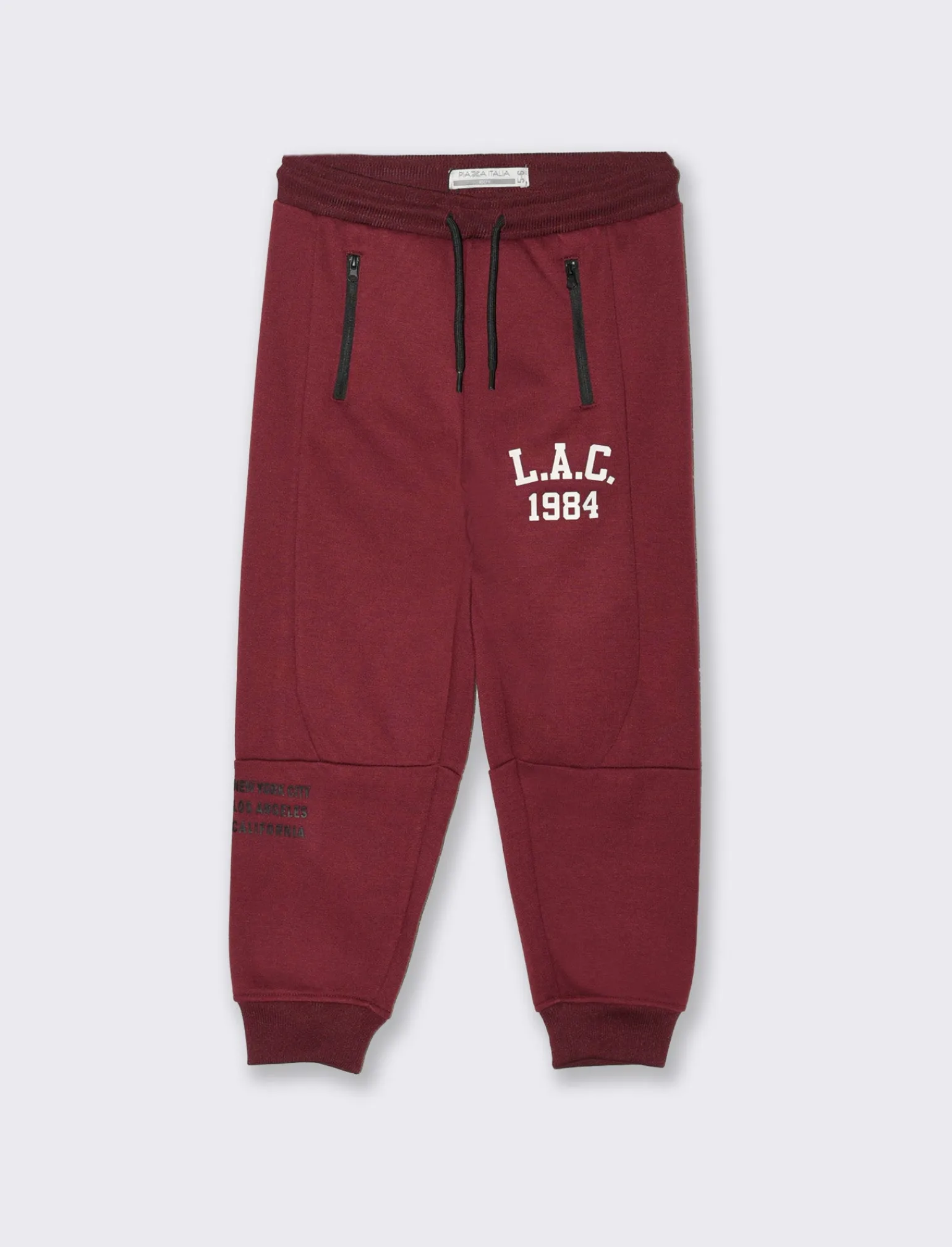 Bambino Piazza Italia Bambino | Leggings E Jogger<JOGGER CON ZIP - Bordeaux