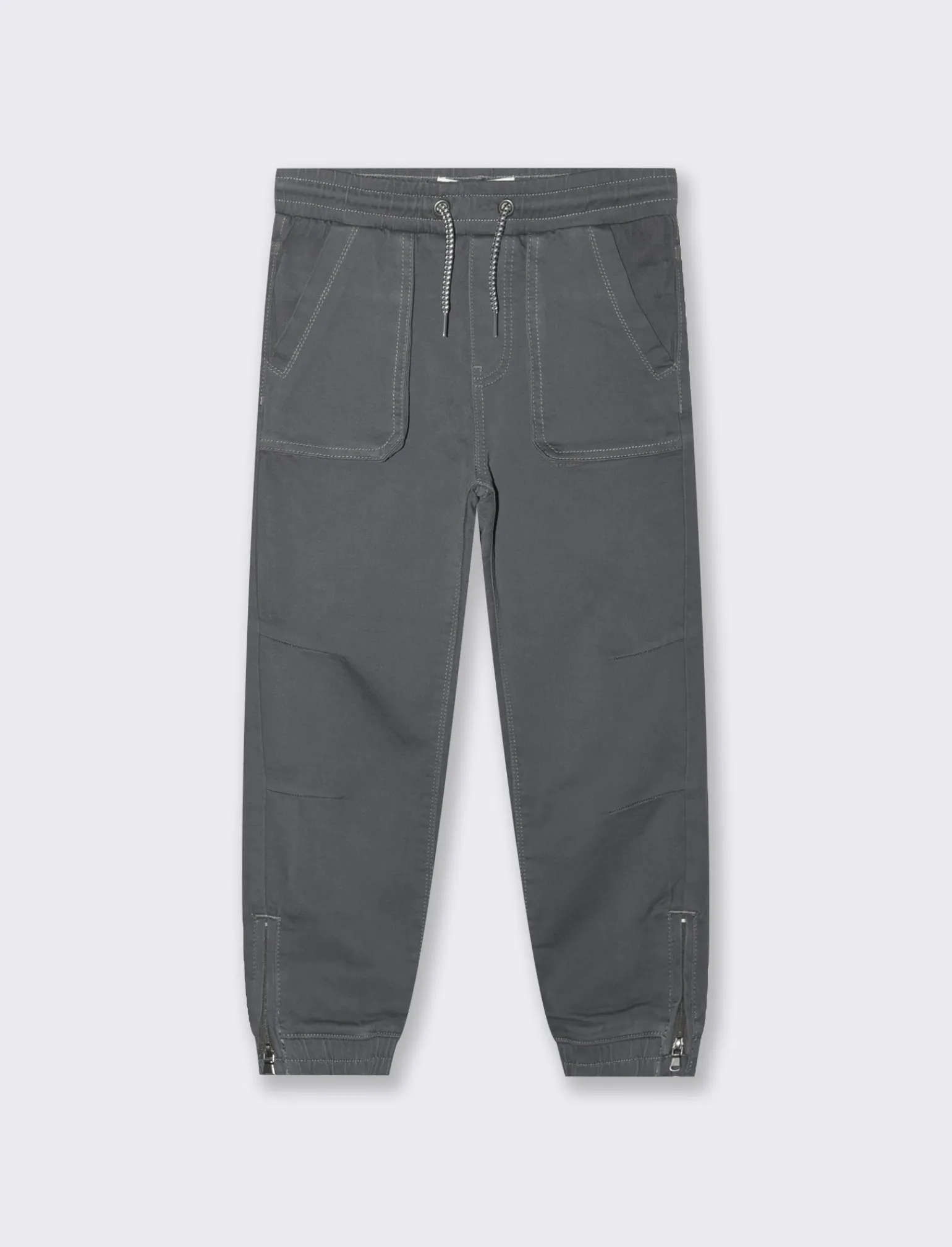 Bambino Piazza Italia Bambino | Pantaloni<JOGGER IN COTONE ELASTICO - piombo